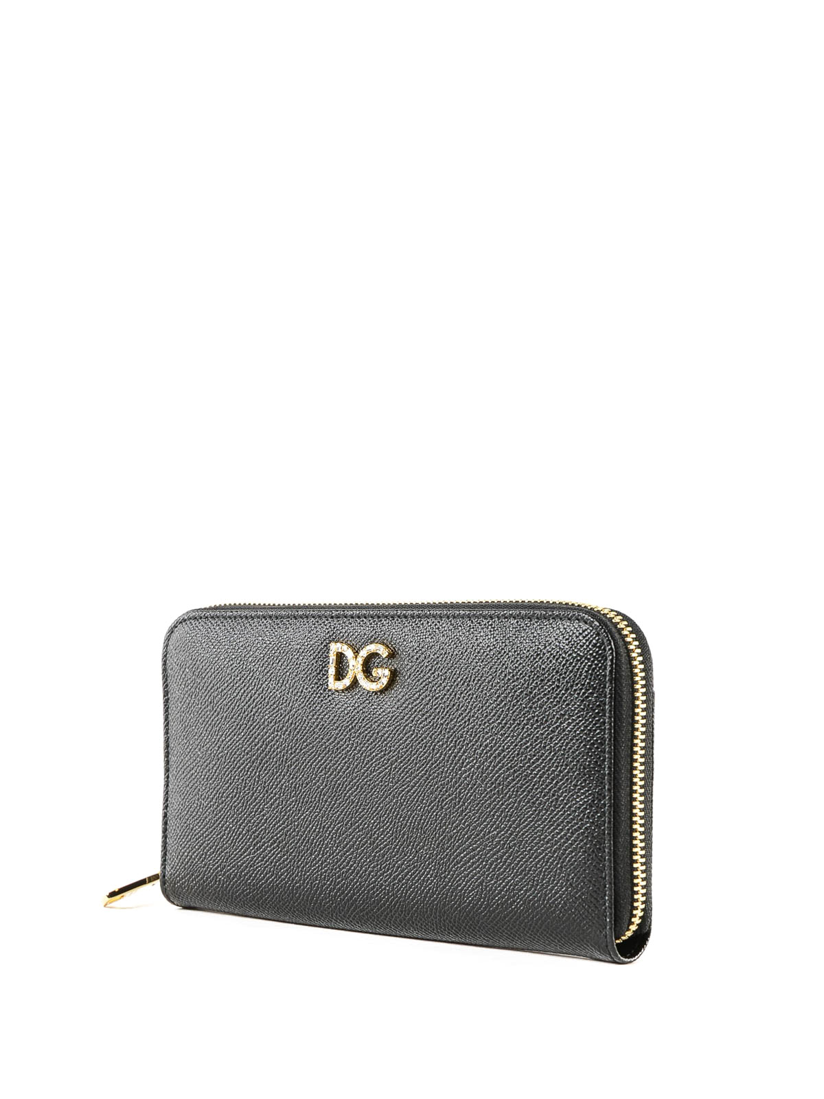 Wallets & purses Dolce & Gabbana - Black Dauphine compact wallet