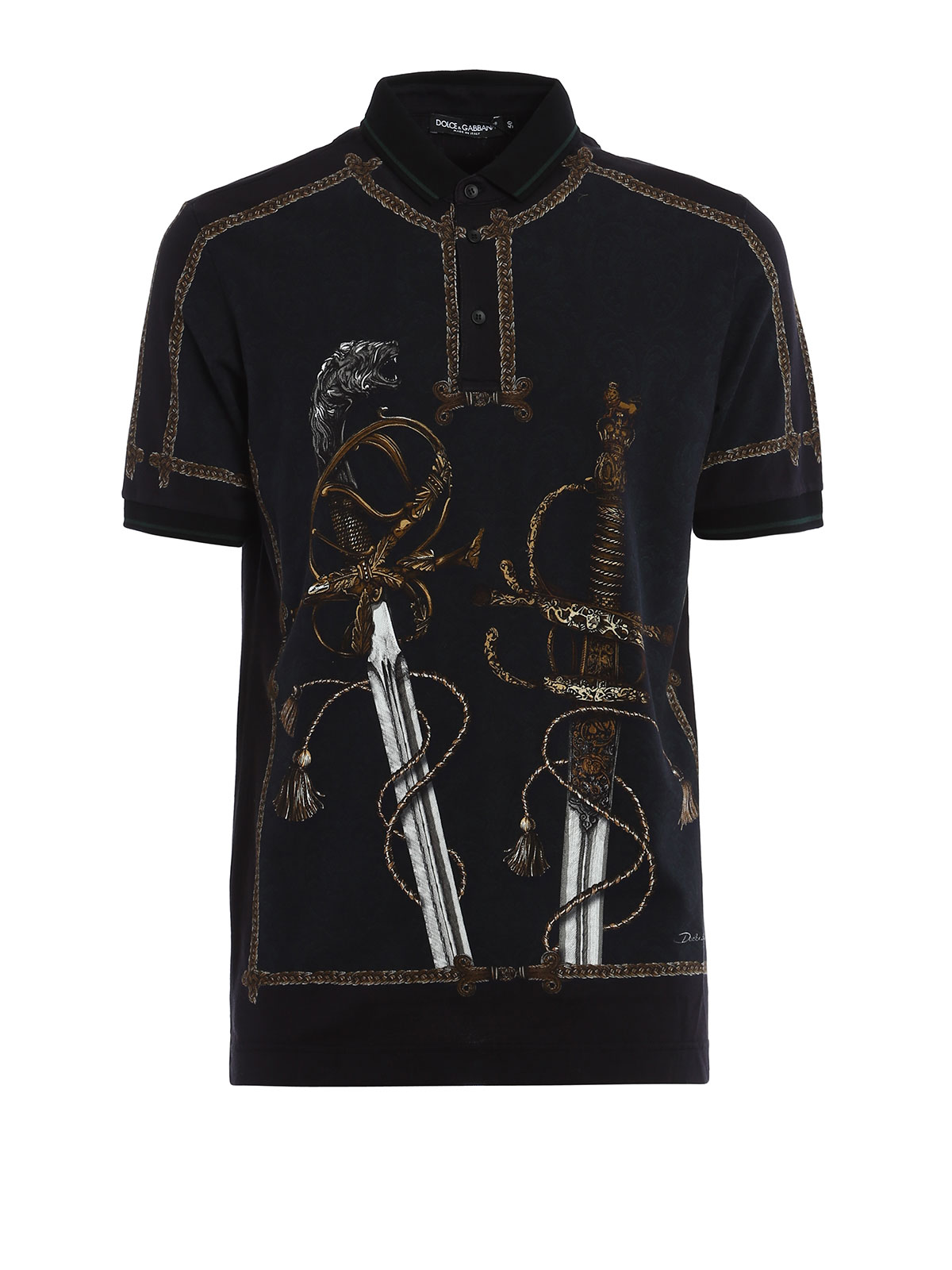 Dolce & Gabbana Heraldic Sicilia print polo|G8HJ0THP7QPHVCPN
