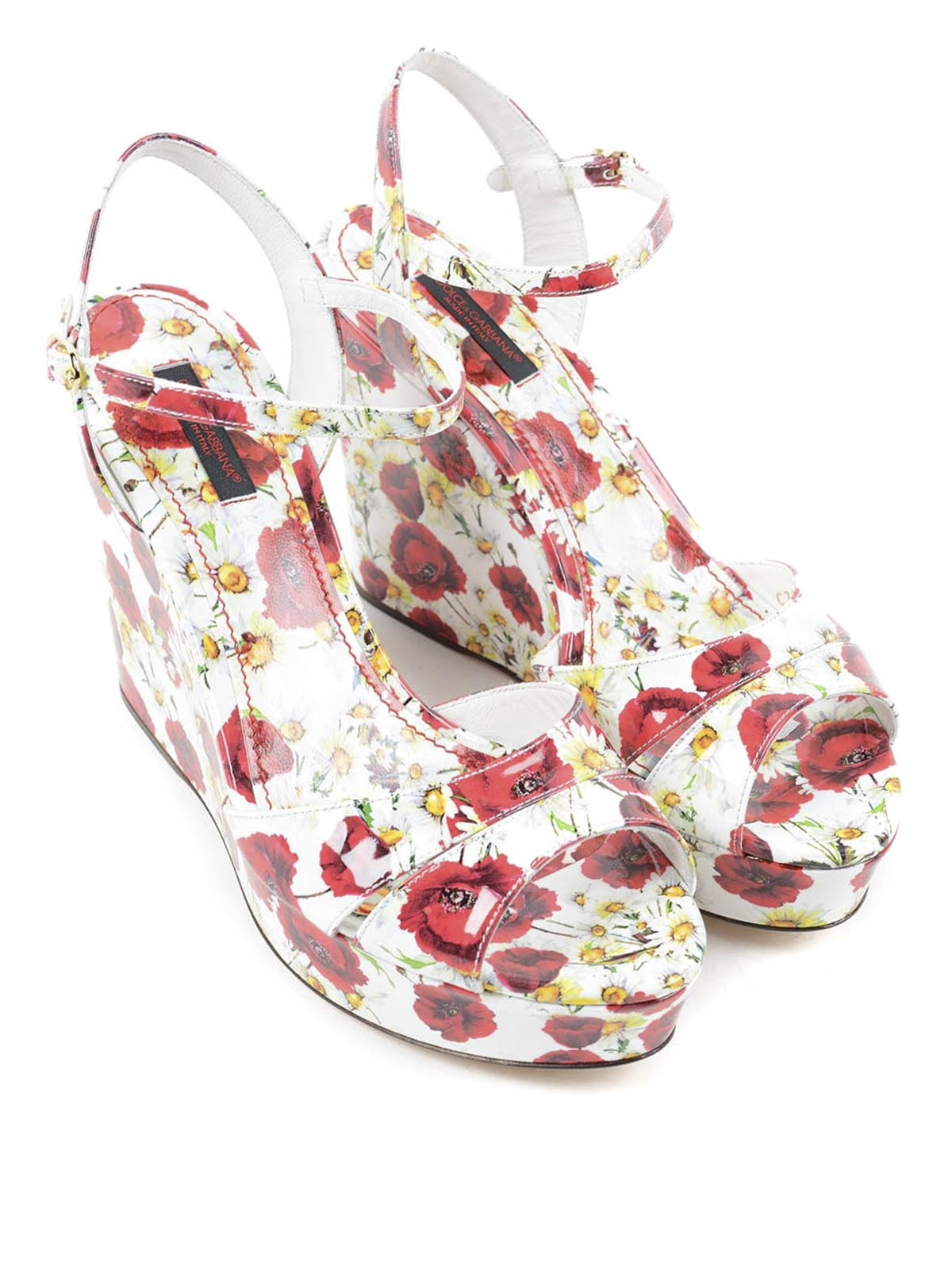 Sandals Dolce & Gabbana - Floral print wedge sandals - CZ0075AC5158Q886