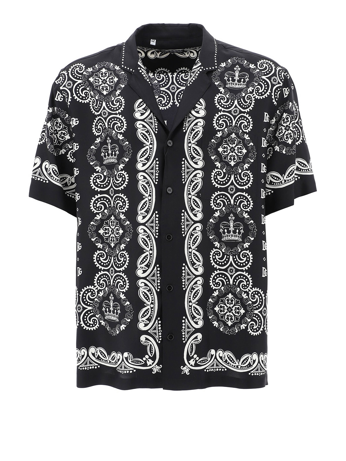 Bandana Printed Cotton Shirt in Multicoloured - Dolce Gabbana