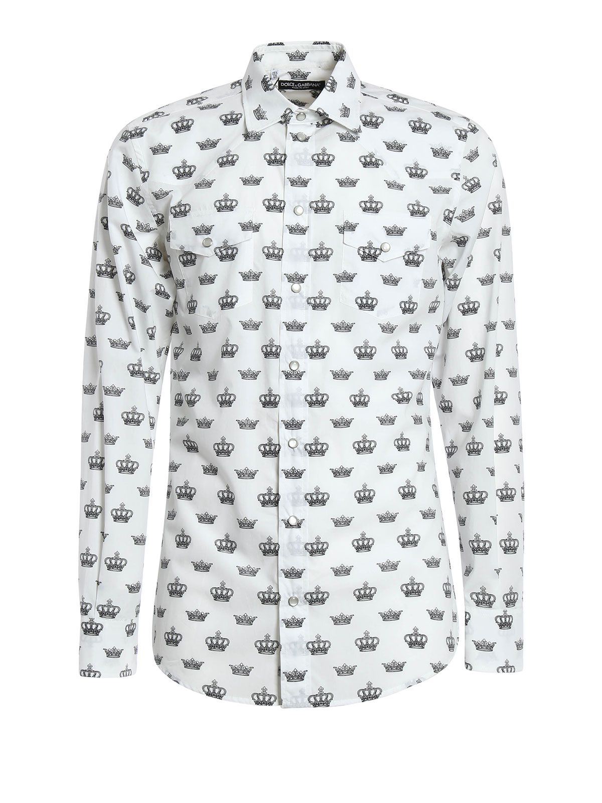 シャツ Dolce & Gabbana - Crown print cotton shirt - G5DO4TFS5TTHW009