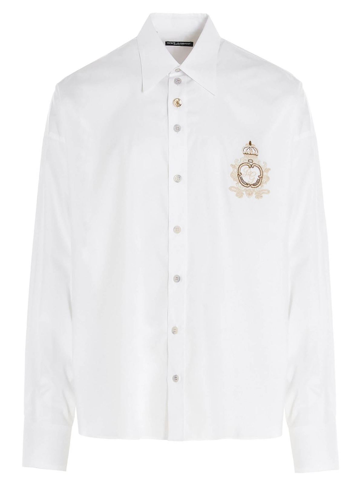 Dolce Gabbana Camisa Sacred Heart Blanco G5IG8ZFU5K9W0800
