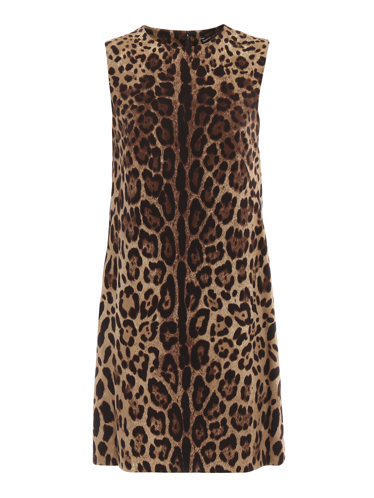 Dolce & Gabbana Jacquard Leopard Wool Midi Dress In Animal Print