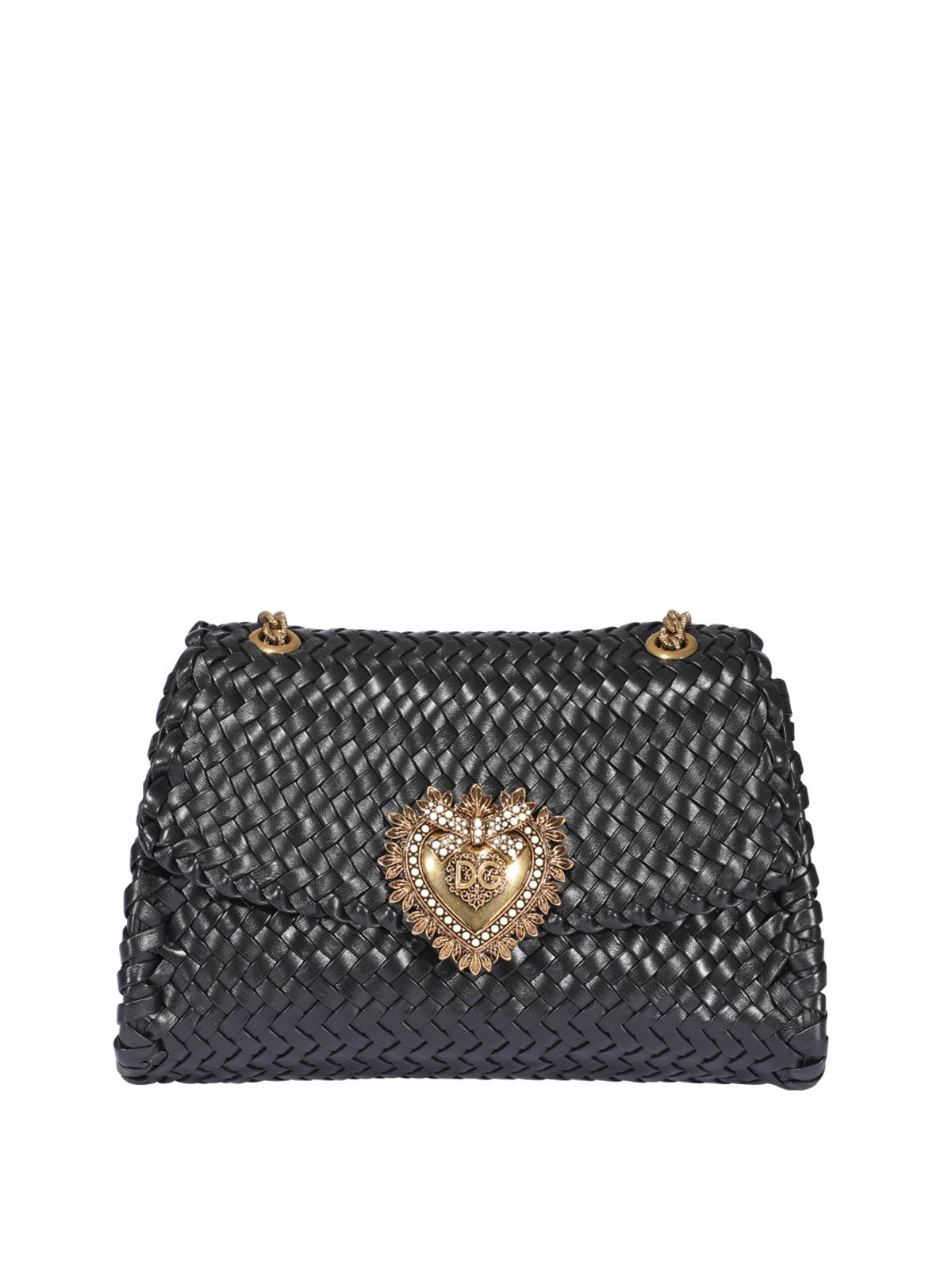 Dolce & Gabbana Vintage - Metallic Leather Devotion Crossbody Bag