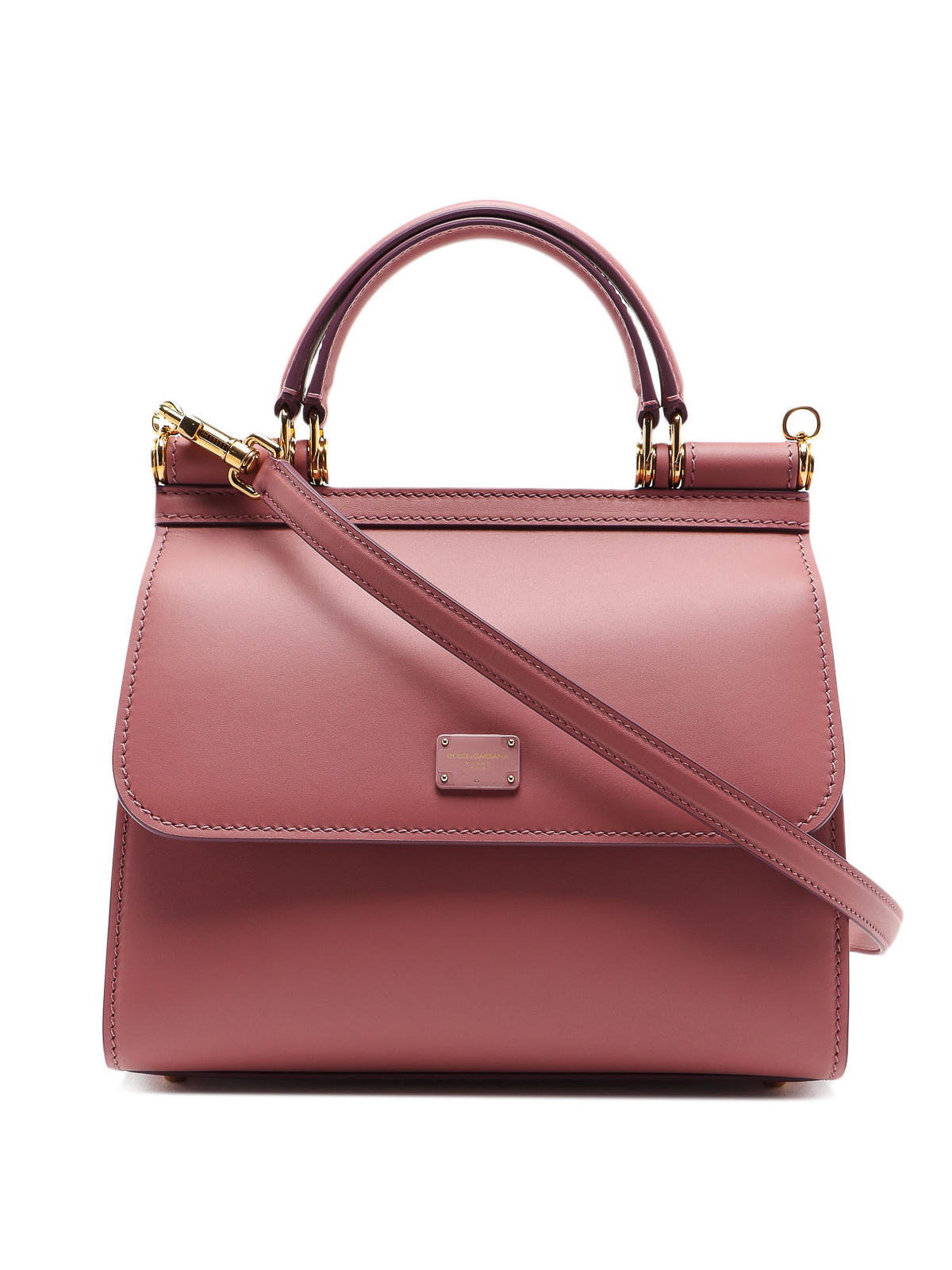 Dolce & Gabbana Sicily Small Leather Shoulder Bag - Pink