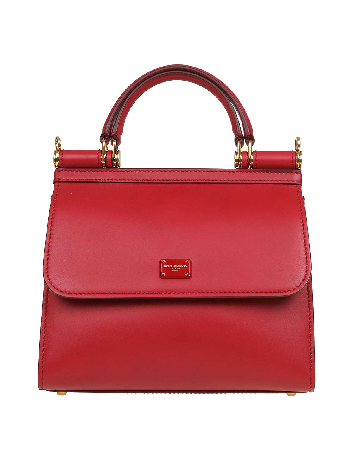 Dolce & Gabbana Miss Sicily Mini Shoulder Bag in Red