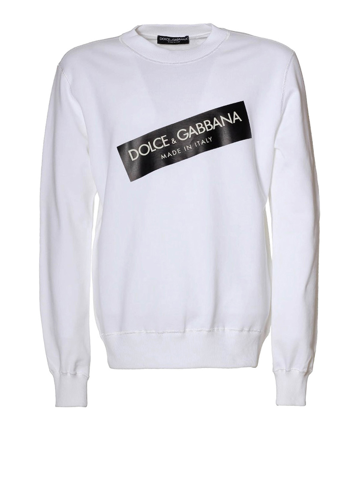 Forstyrre arv høflighed Sweatshirts & Sweaters Dolce & Gabbana - Contrasting logo cotton sweatshirt  - G9KL6TFU7DUW0800