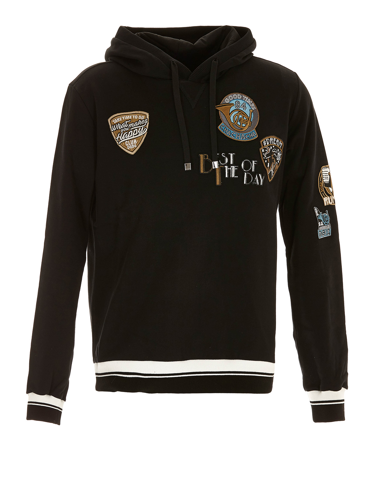 Dolce & Gabbana Musical patch cotton hoodie | G9ID8ZG7JTJN0000
