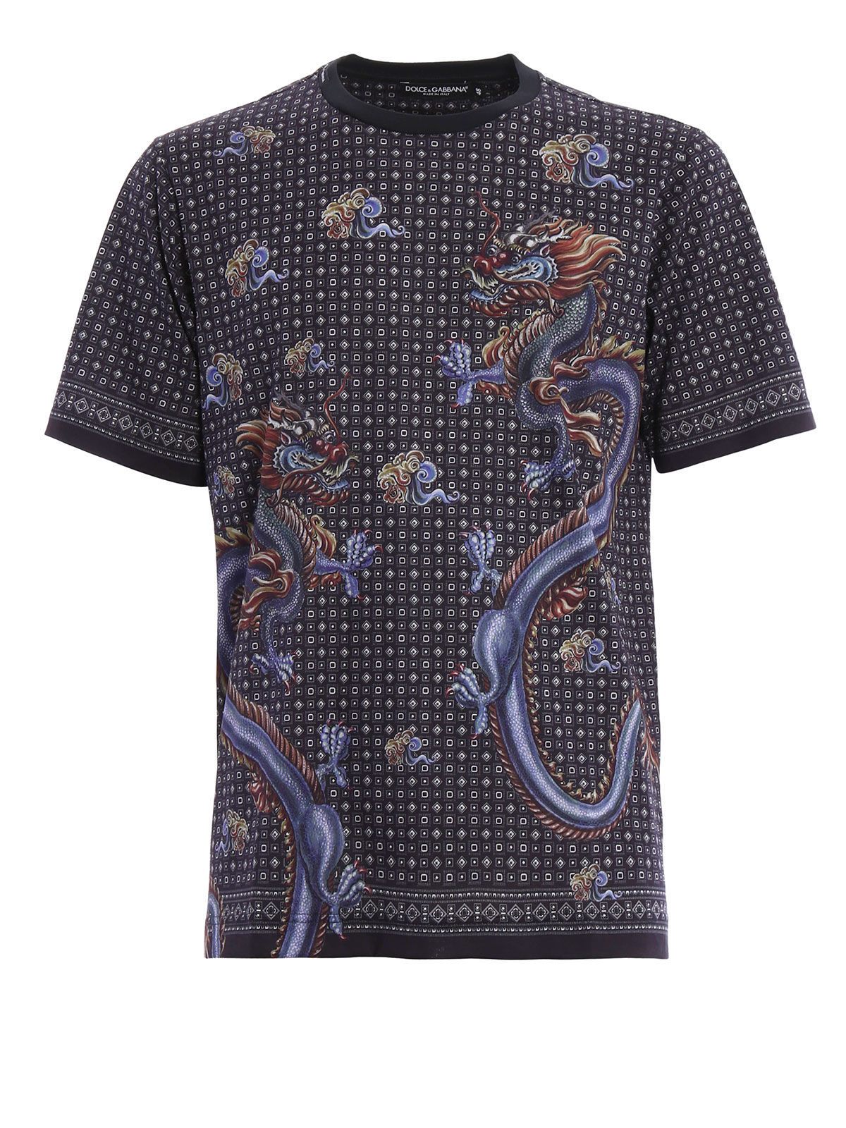 T-shirts Dolce & Gabbana - Chinese dragons print T-shirt