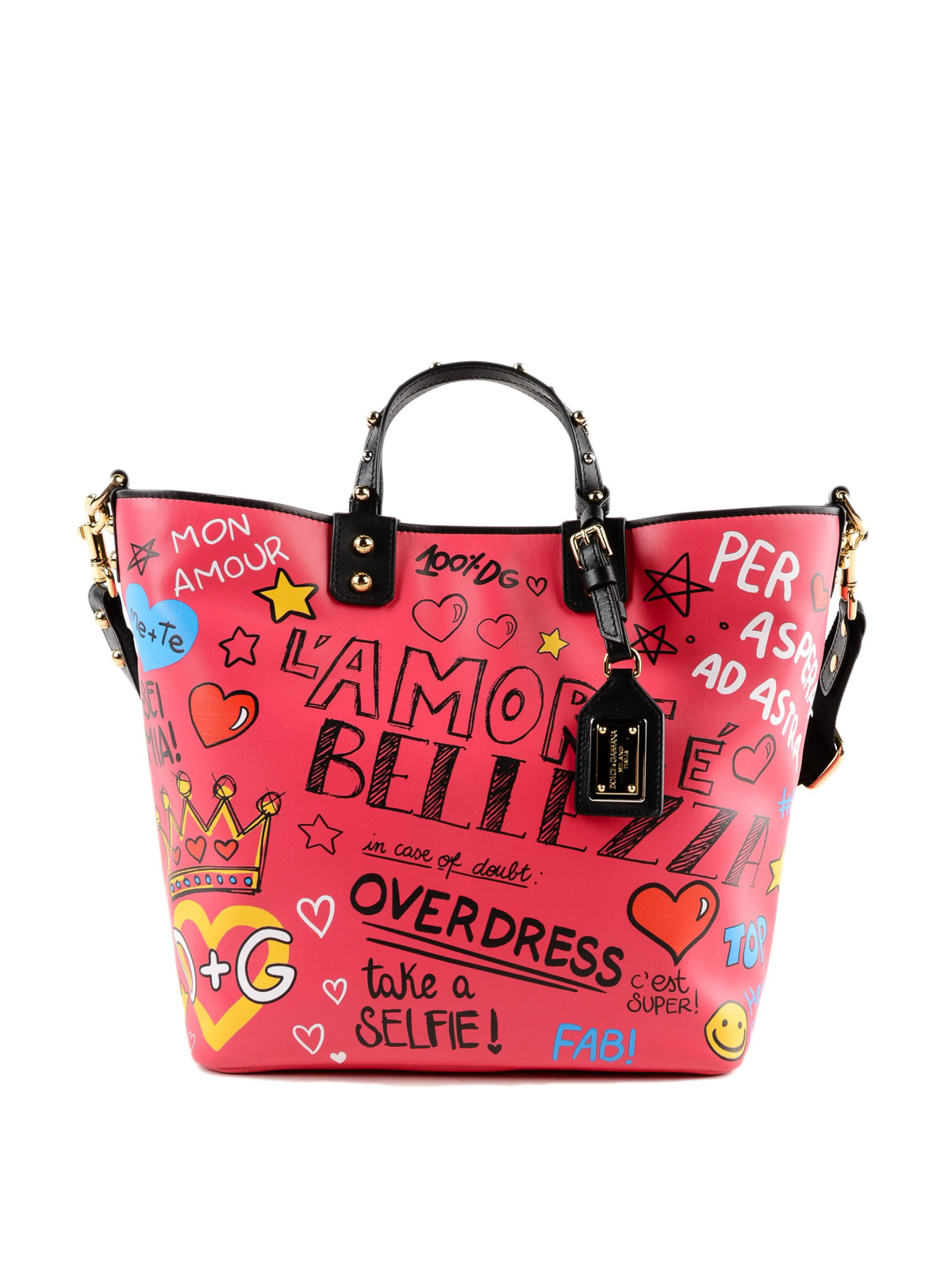 ◆完売前に◆【Dolce&Gabbana】Beatrice ショッピングバッグ ブラックのウィメンズ Beatrice ショッピングバッグ ミディアム