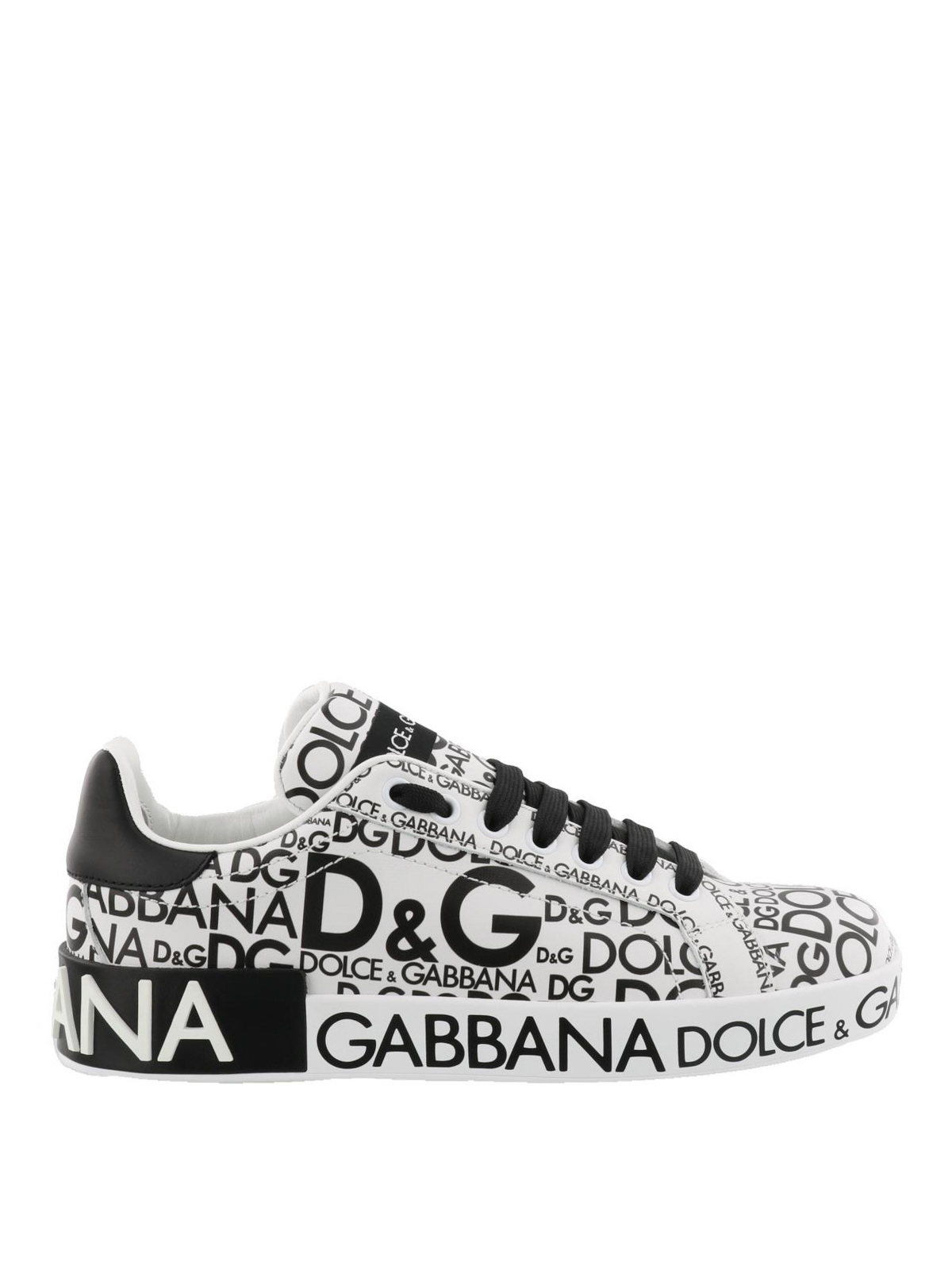 Dolce & Gabbana All-over logo leather sneakers
