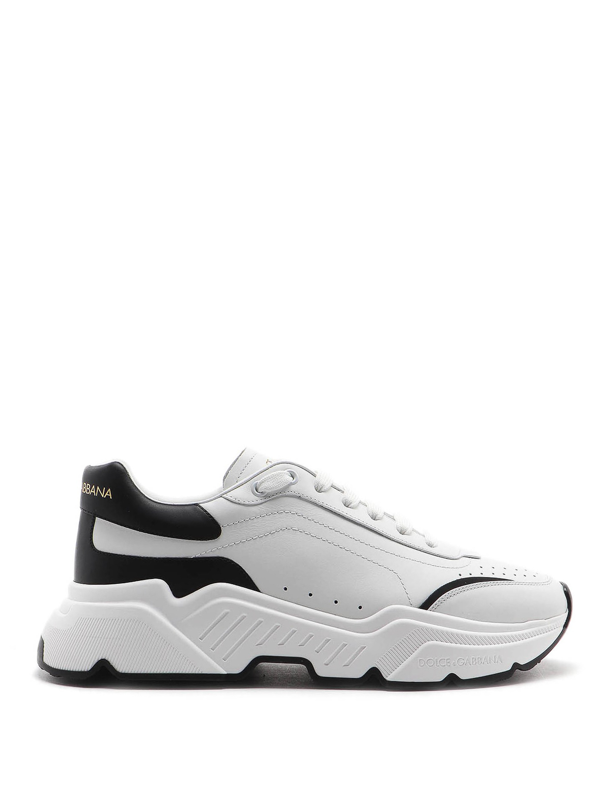 Dolce & Gabbana Daymaster Leather Sneakers In Blanco