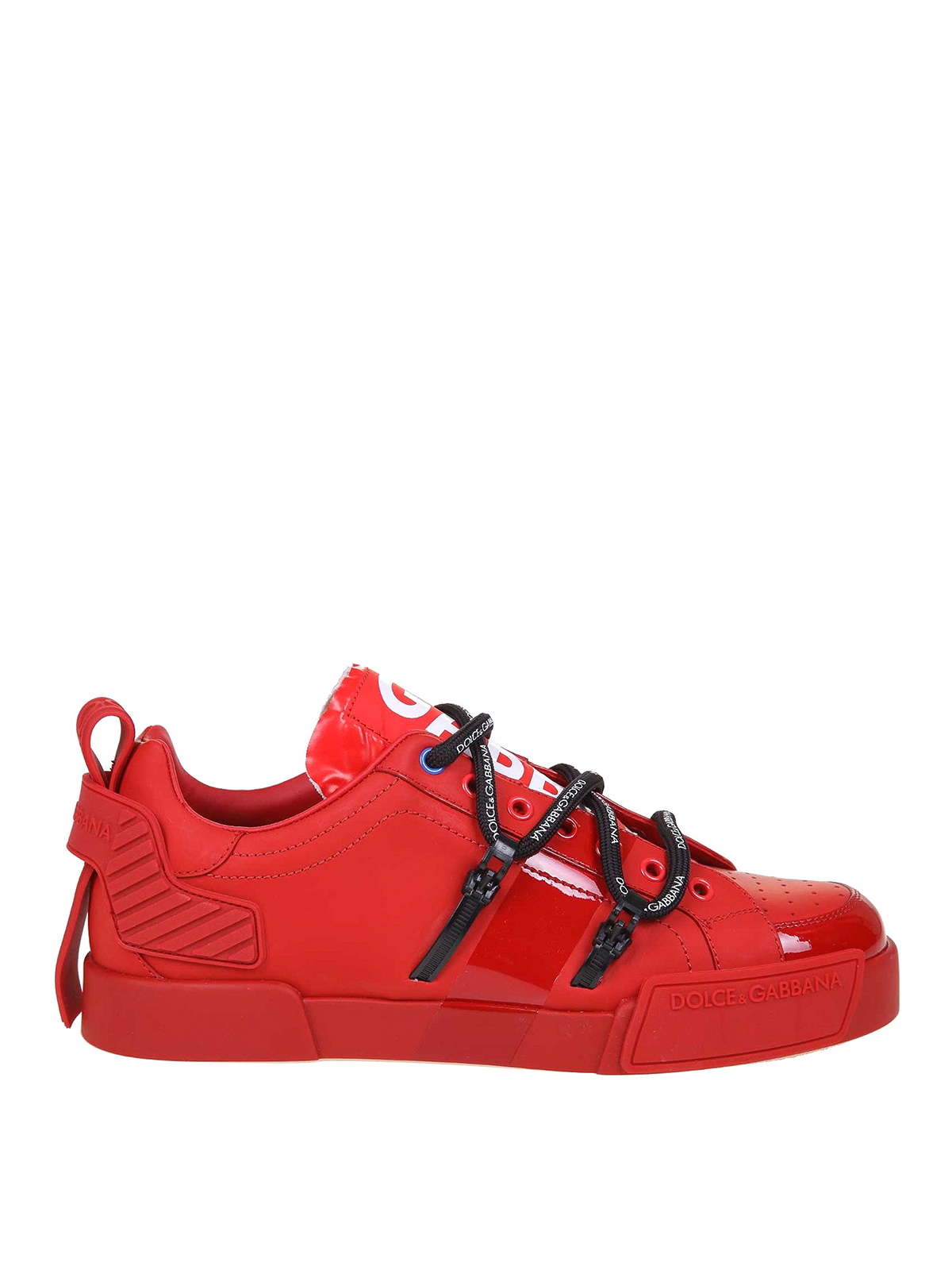 Dolce & Gabbana Portofino leather sneakers - Red