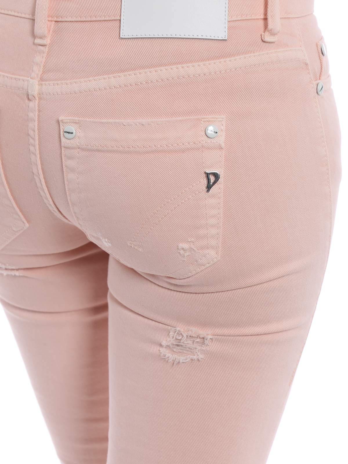 sløring Tillid Reorganisere Skinny jeans Dondup - Monroe pink destroyed crop jeans - P692BS009DR23558