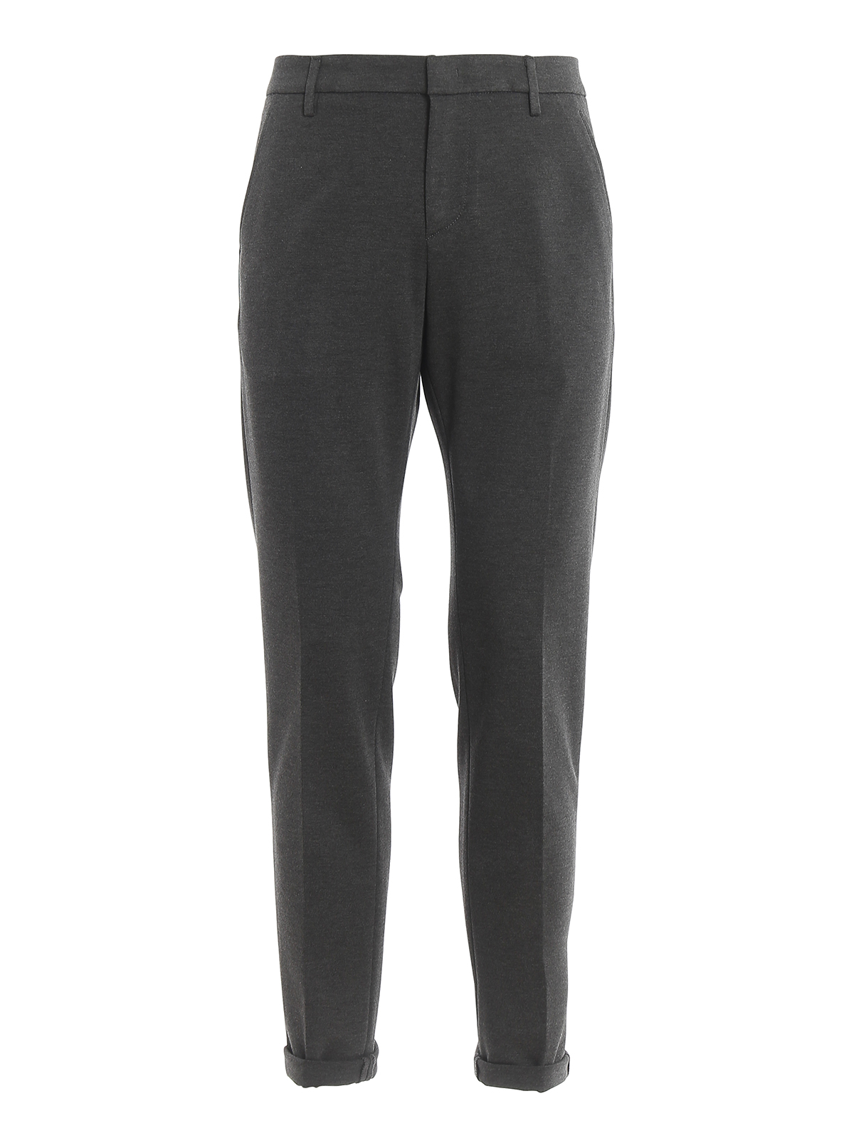 Dondup Gaubert Jersey Chino Trousers In Grey