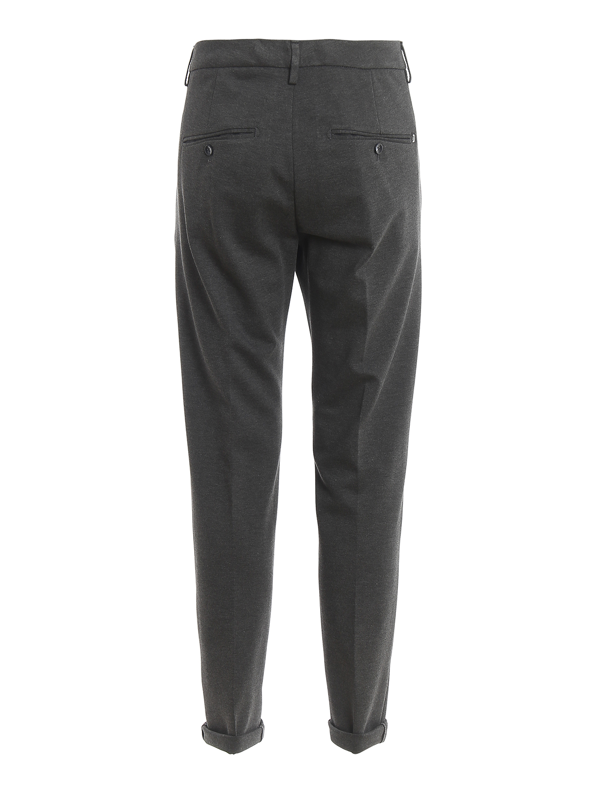 Shop Dondup Gaubert Jersey Chino Trousers In Grey