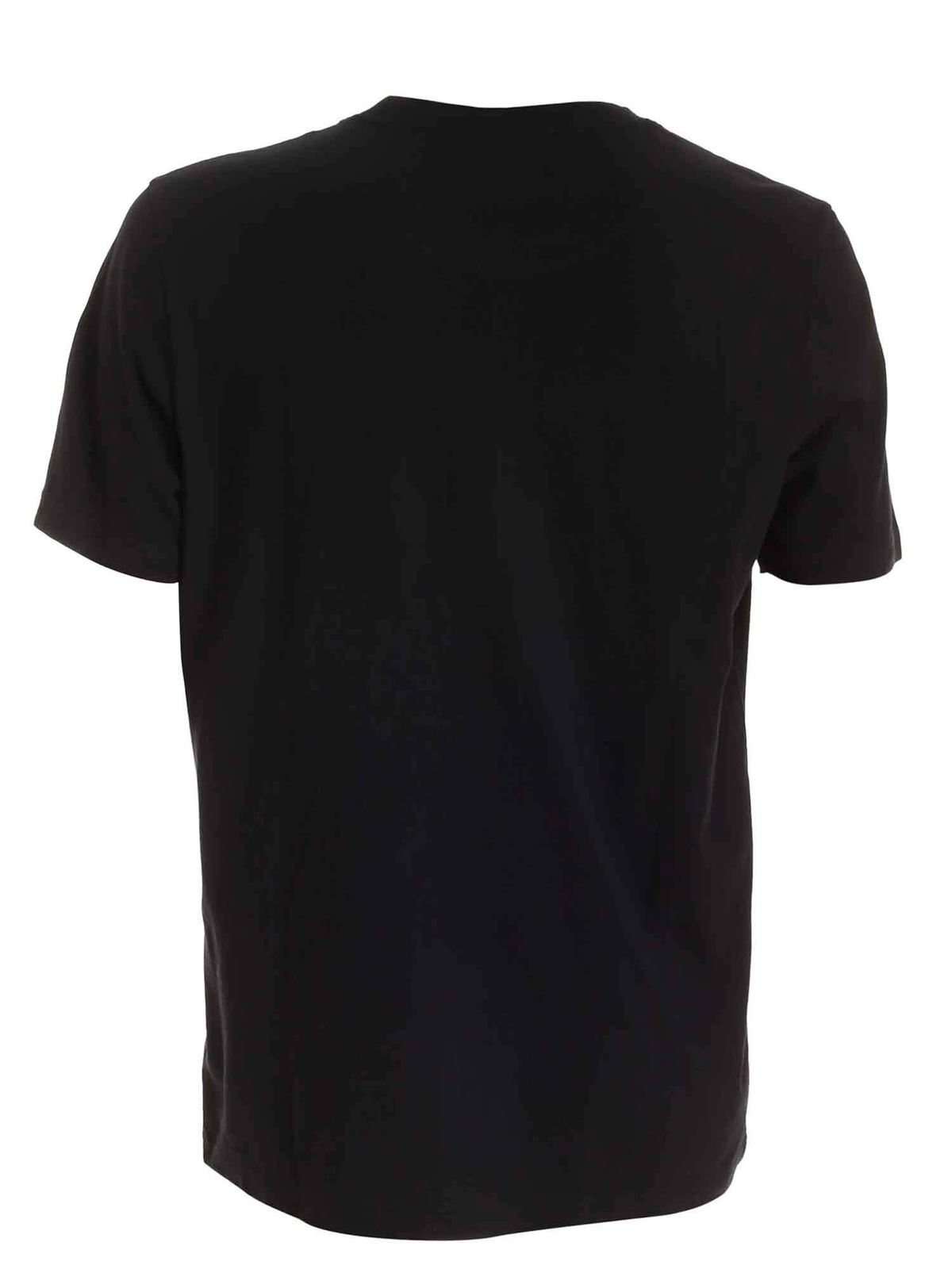 Shop Dondup Metal Logo T-shirt In Black