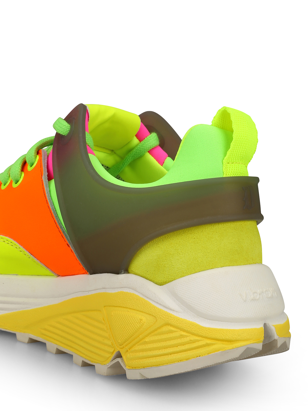 Shop Dondup D/one Fluo Sneakers In Multicolour