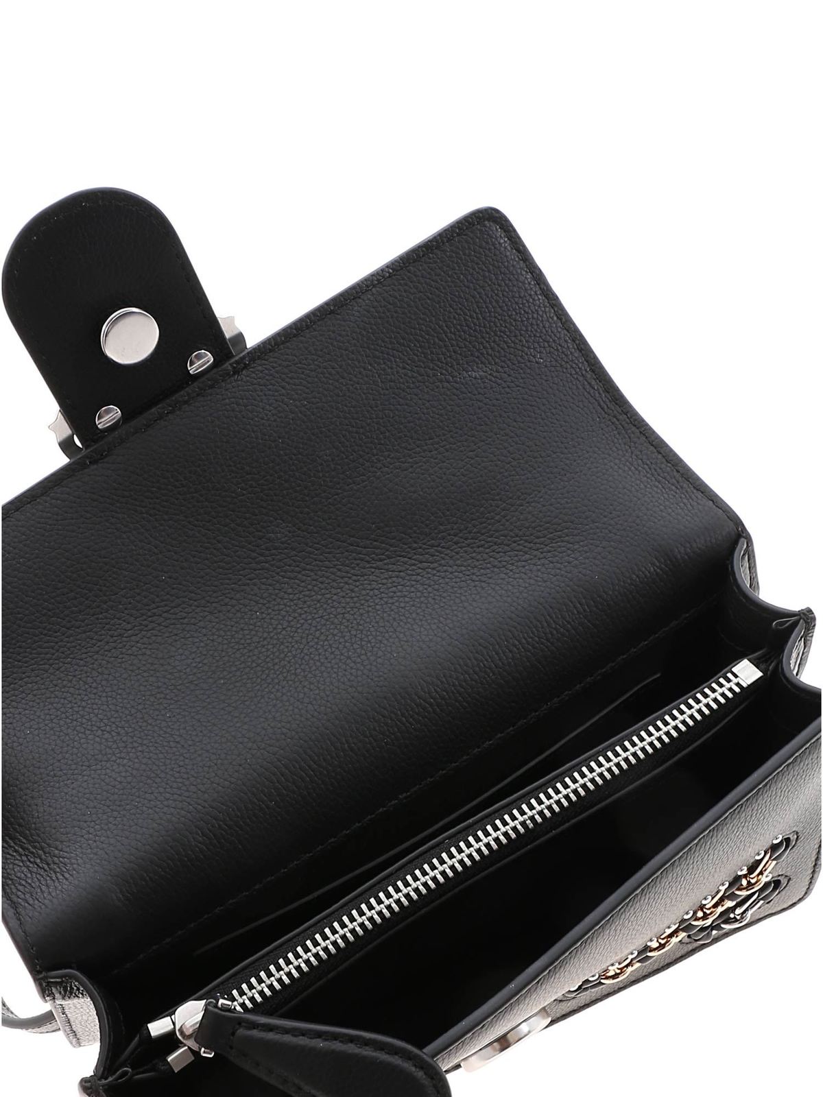 Pinko Double P Mini Classic Icon Chain bag in black 1P21XVY6N3Z99