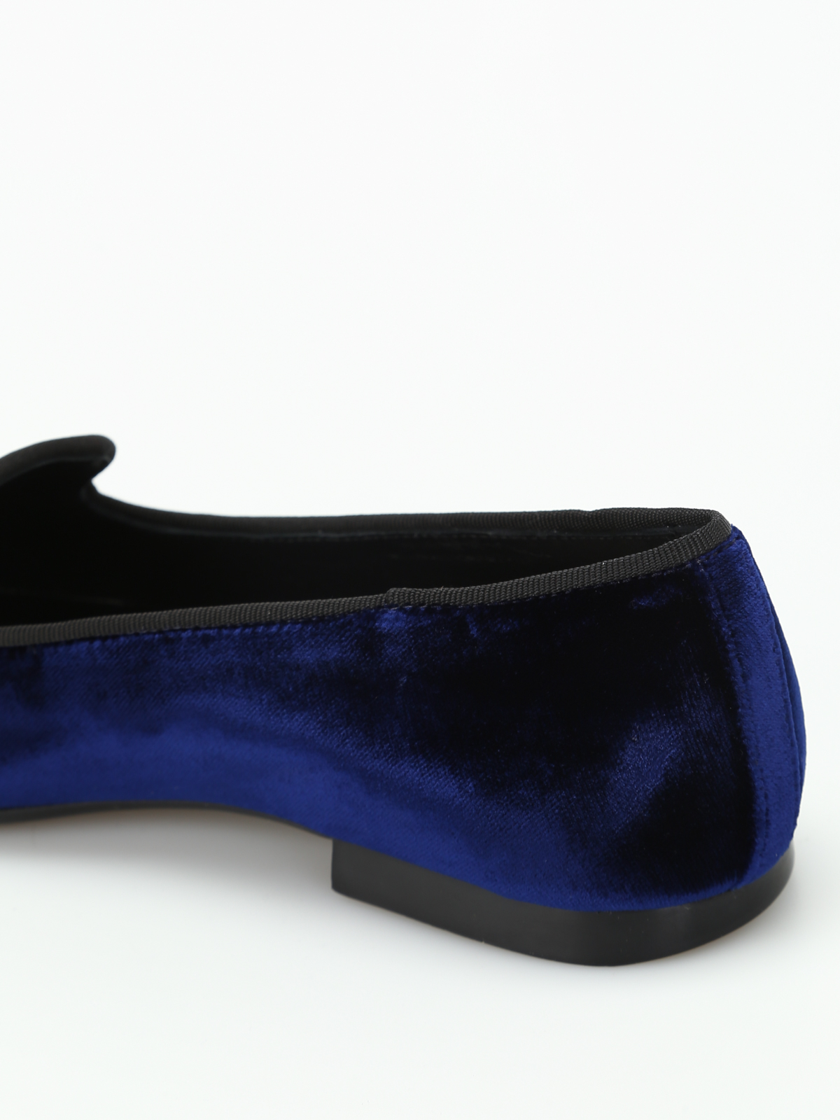 Gommino Leather And Velvet Loafers in Blue - Tods