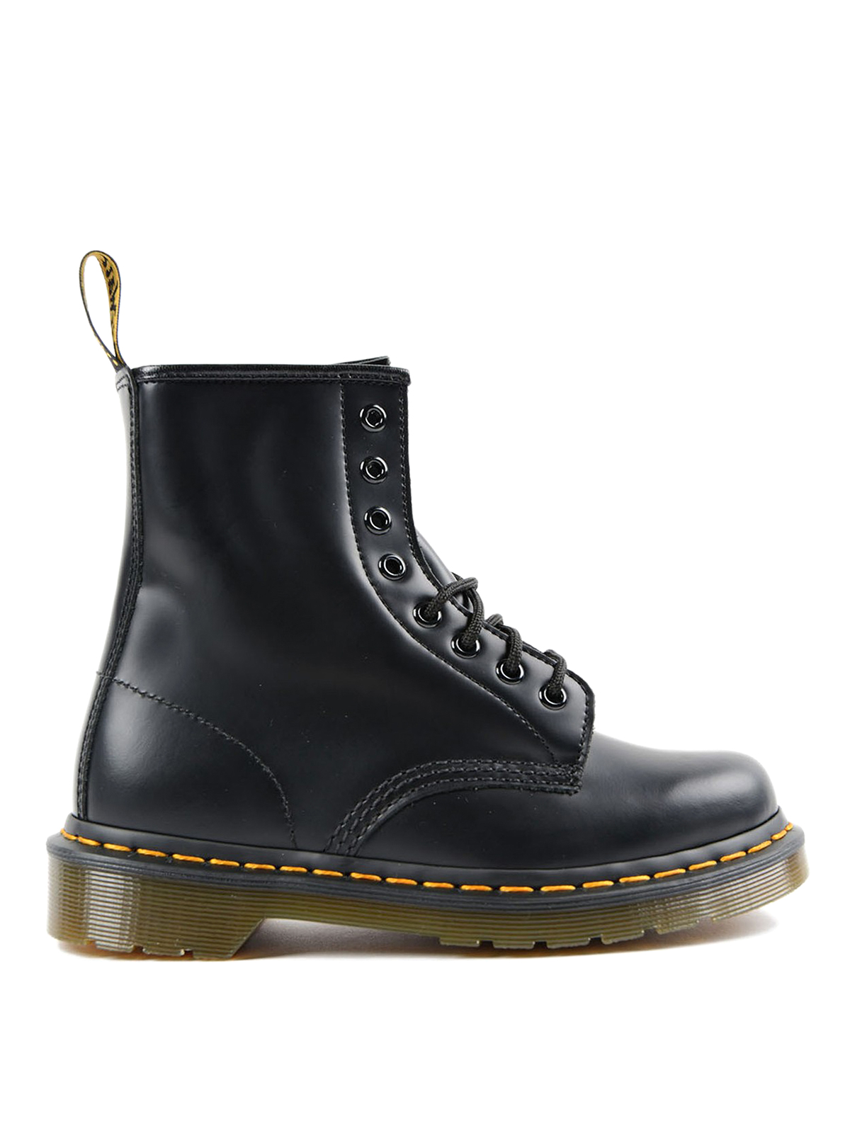 Shop Dr. Martens' Black Smooth Leather Combat Boots