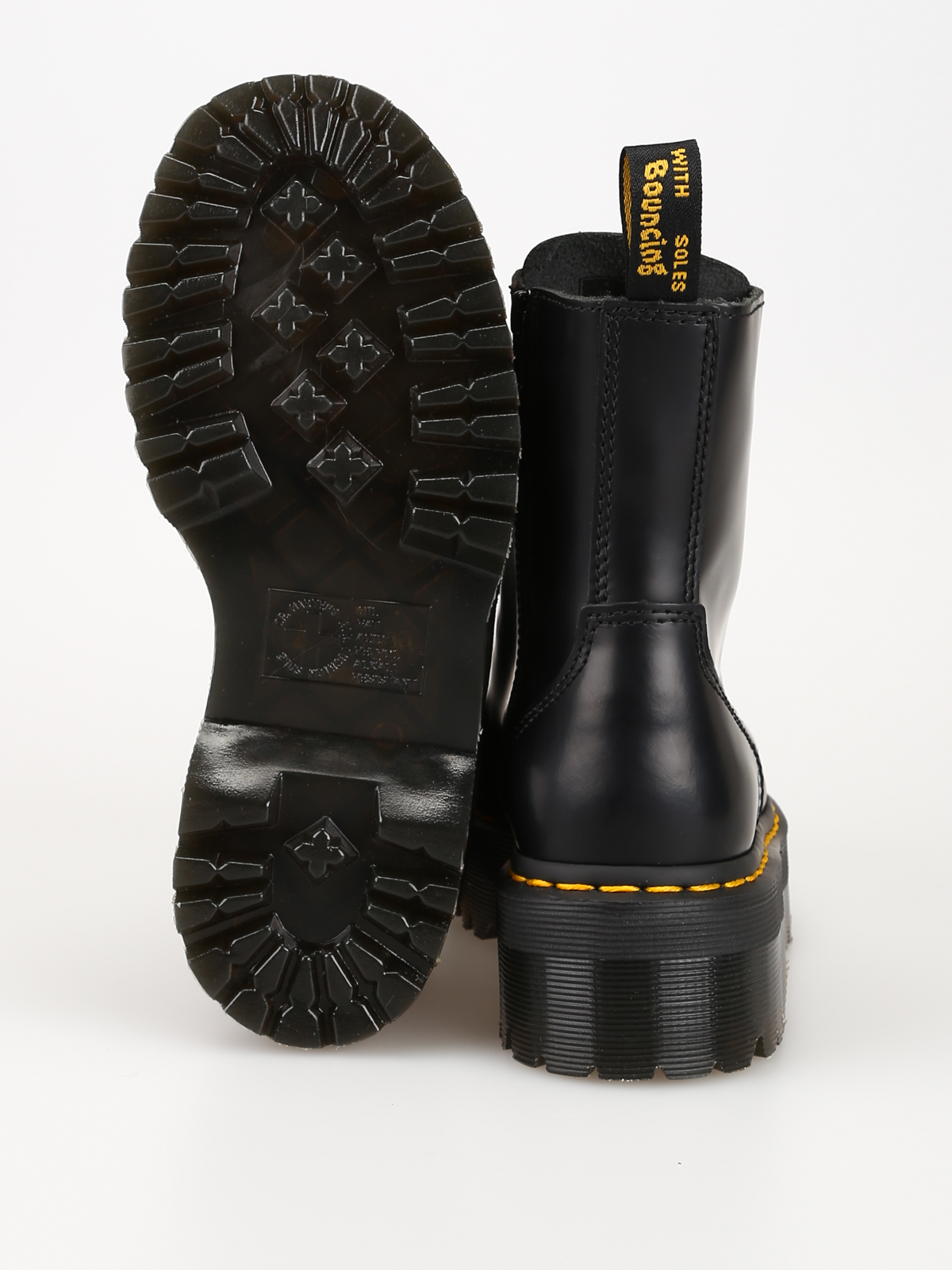 Shop Dr. Martens Jadon Combat Boots In Negro