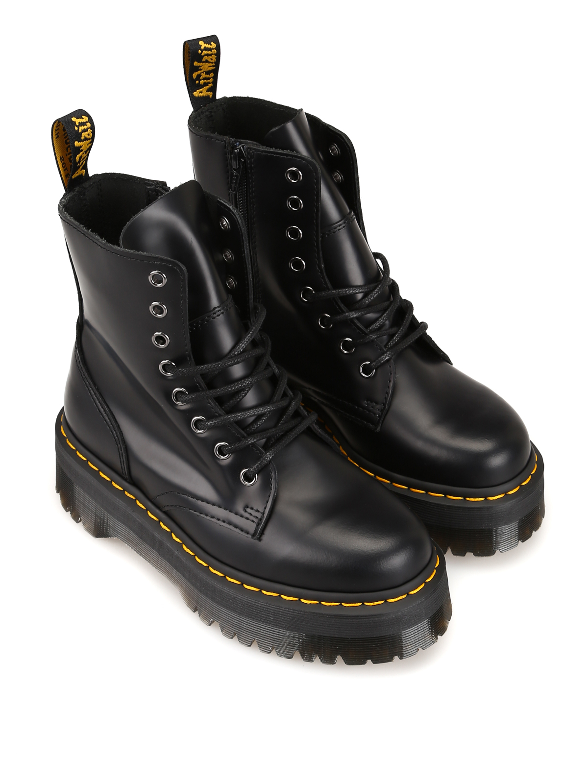 Shop Dr. Martens' Jadon Combat Boots In Negro