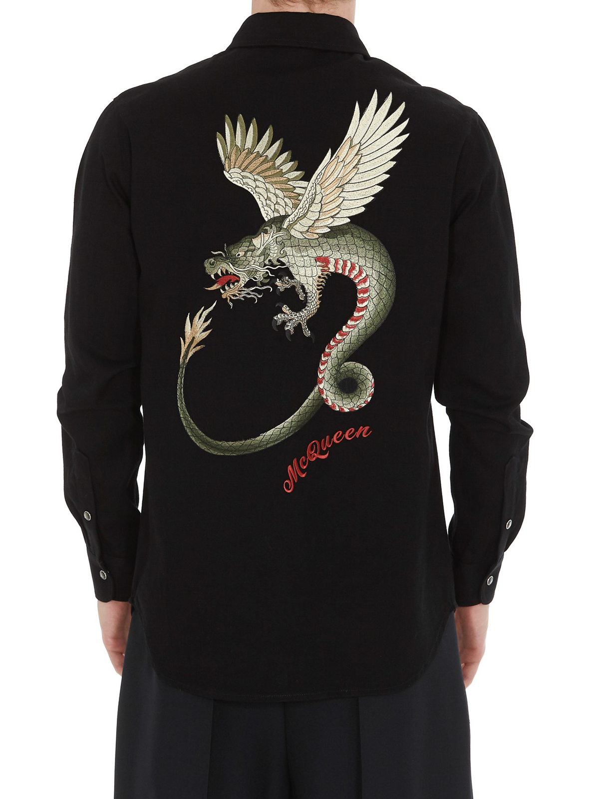 Alexander Mcqueen シャツ - 黒 - ブラック|610153QOY451001