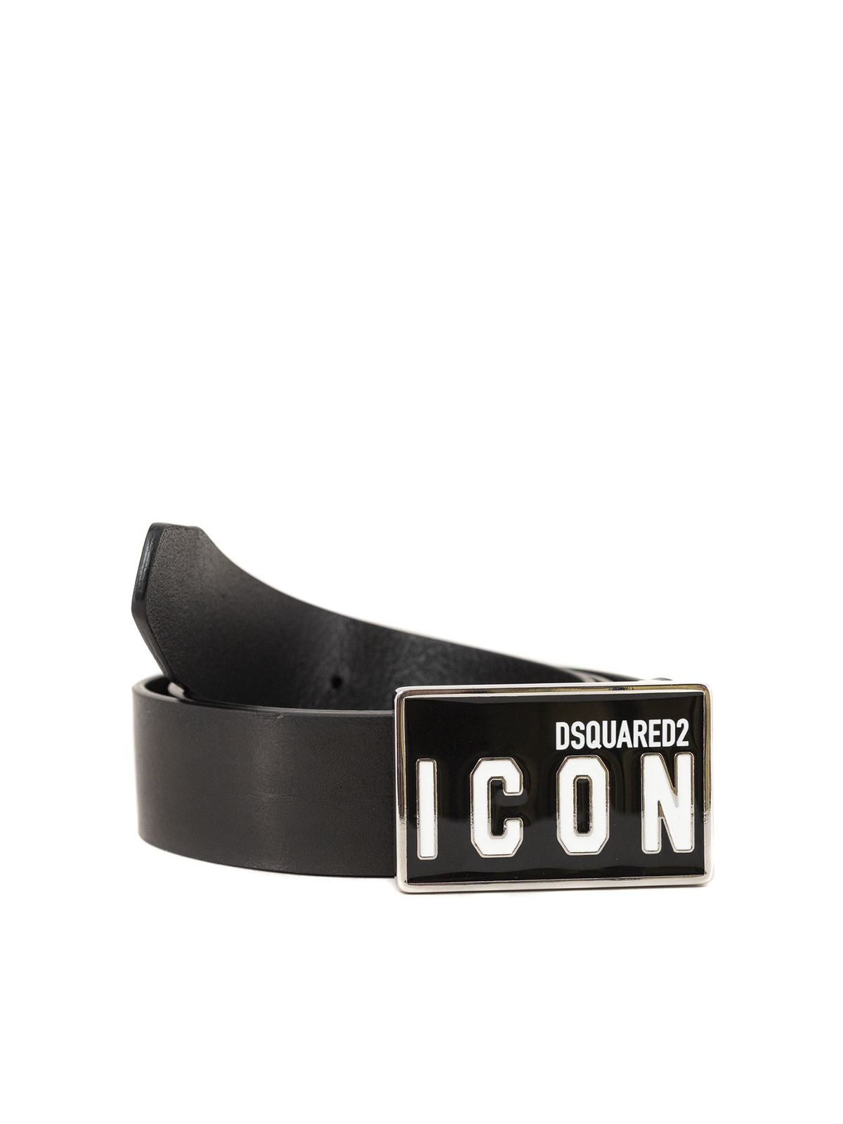 Dsquared2 Icon Buckle Belt In Black