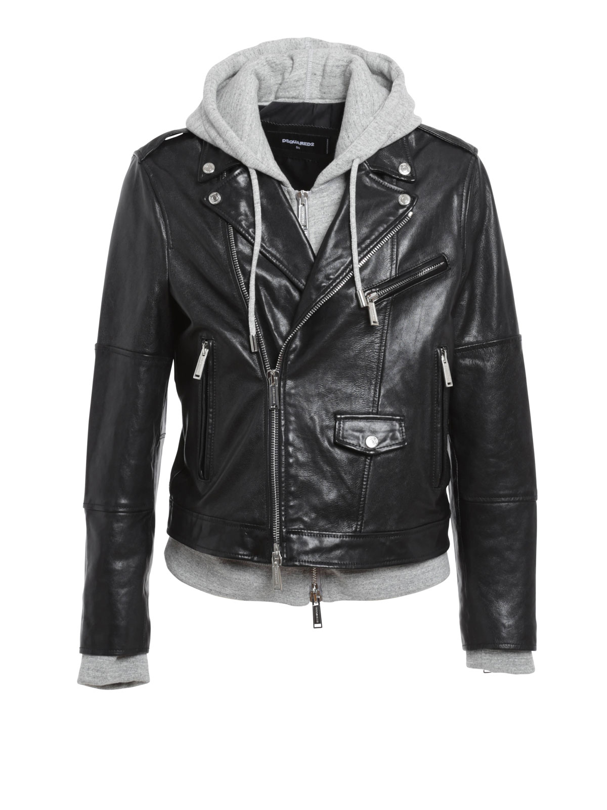 Dsquared2 Leather biker jacket - Negro|S74AM0561SX7818900