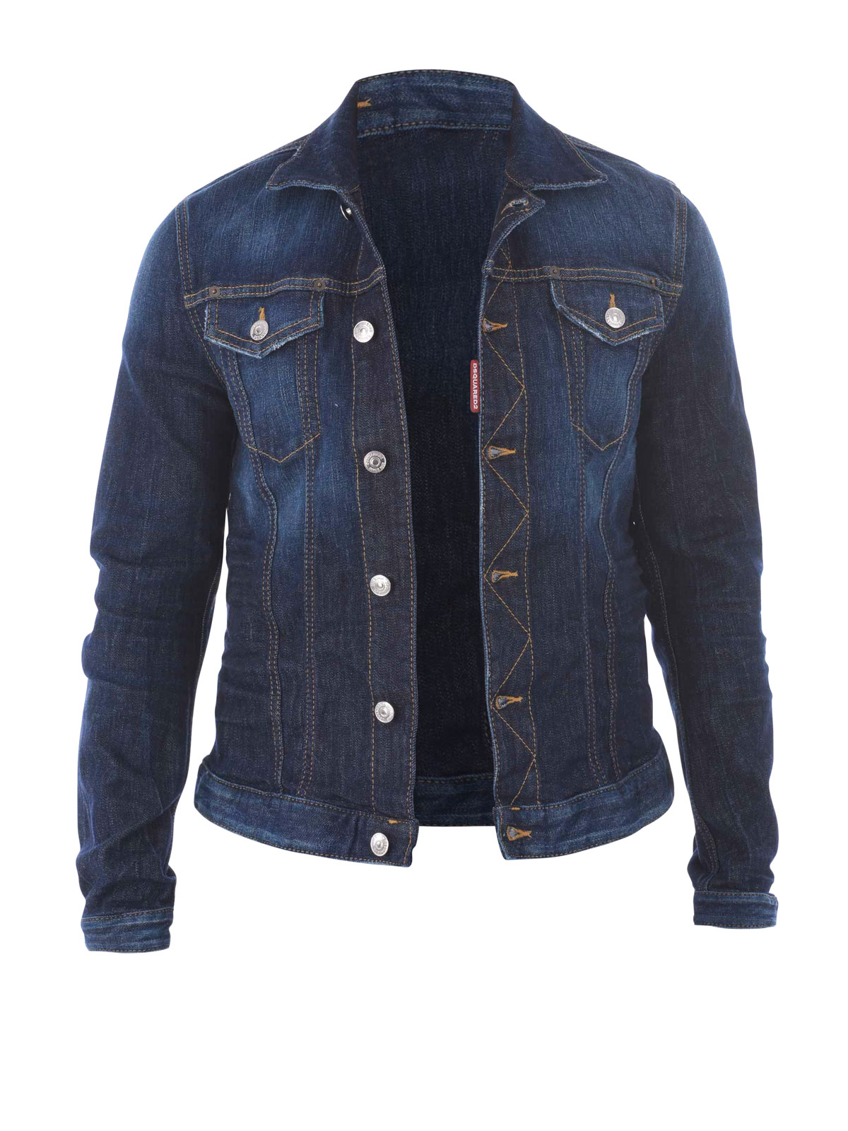 DSQUARED2 ダークブルーデニムジャケット 46 DSQUARED2 ダークブルーデニムジャケット 46 DSQUARED2 ジップアップ