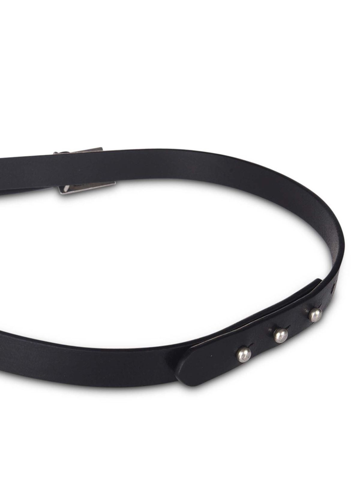 Shop Dsquared2 Smooth Leather Knot Belt In Black