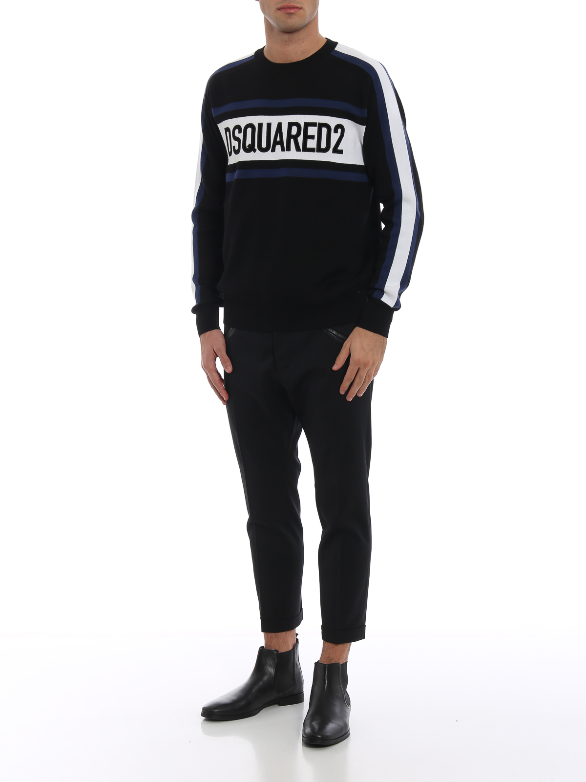 DSQUARED2  Stretch Flanel Hockney パンツ Dsquared2 Hockney Fit stretch wool trousers|S71KB0107S42916900