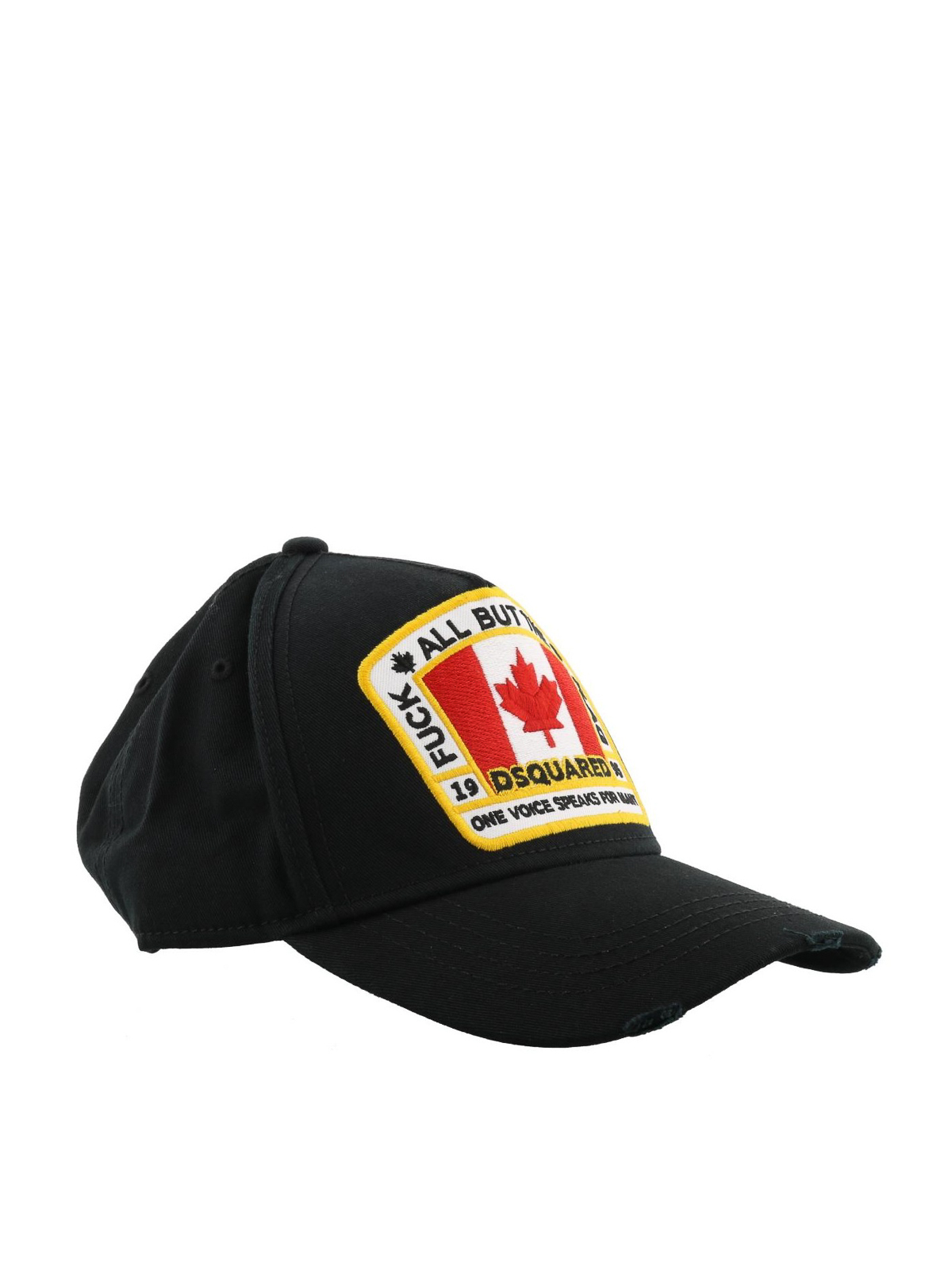 Shop Dsquared2 Canadian Flag Baseball Cap In Negro