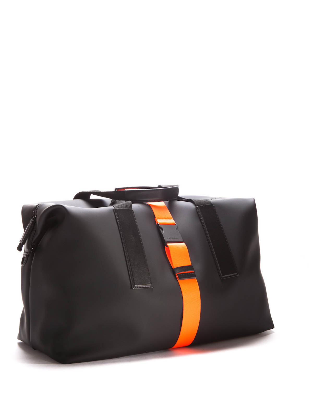 ORCIANI Micron leather duffle bag with shoulder strap. , color Orange