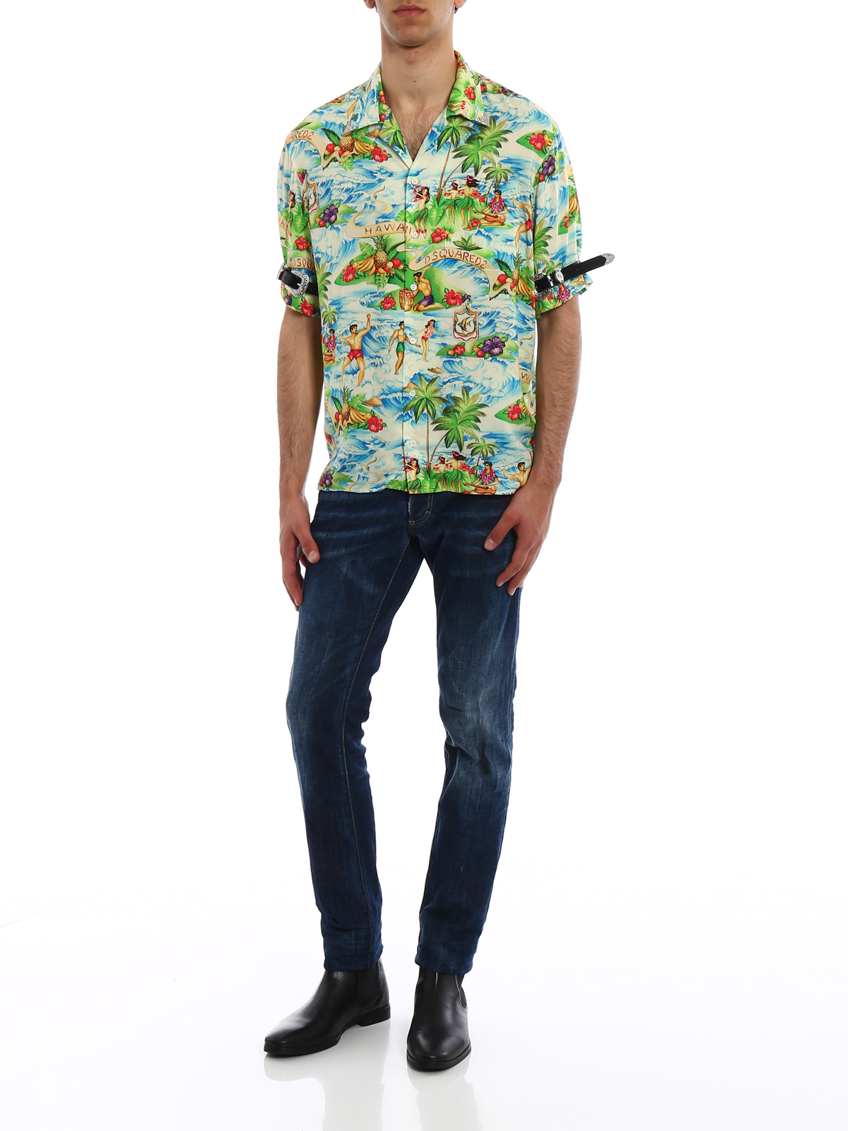 DSQUARED2 ラガーシャツ Dsquared2 Hawaiian Rocker printed shirt - Men