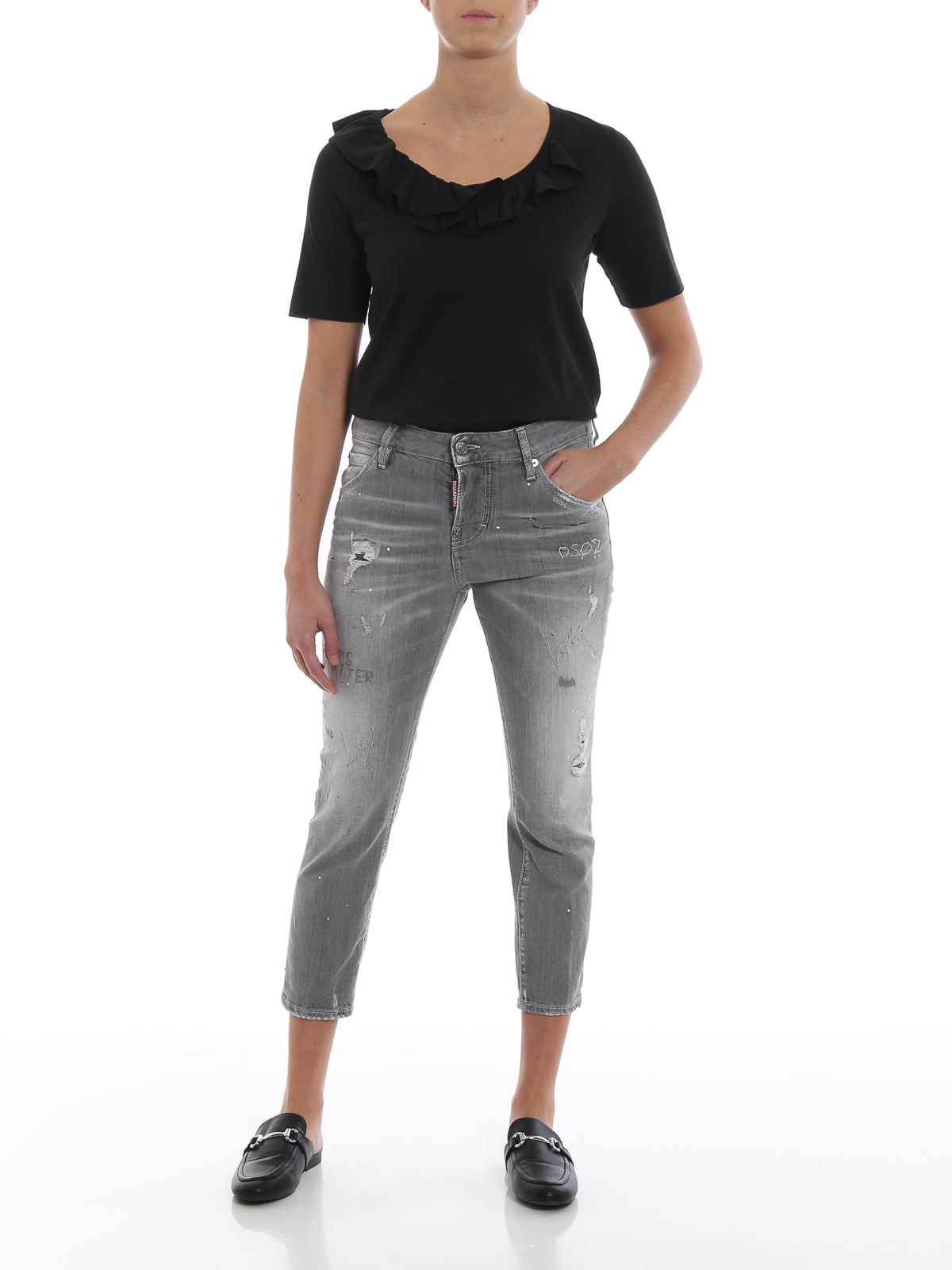 Skinny jeans Dsquared2 - Cool Girl worn out cropped jeans