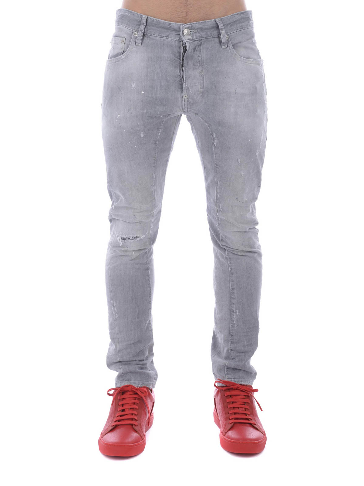 Dsquared2 スキニージーンズ Tidy Biker - ライトグレー