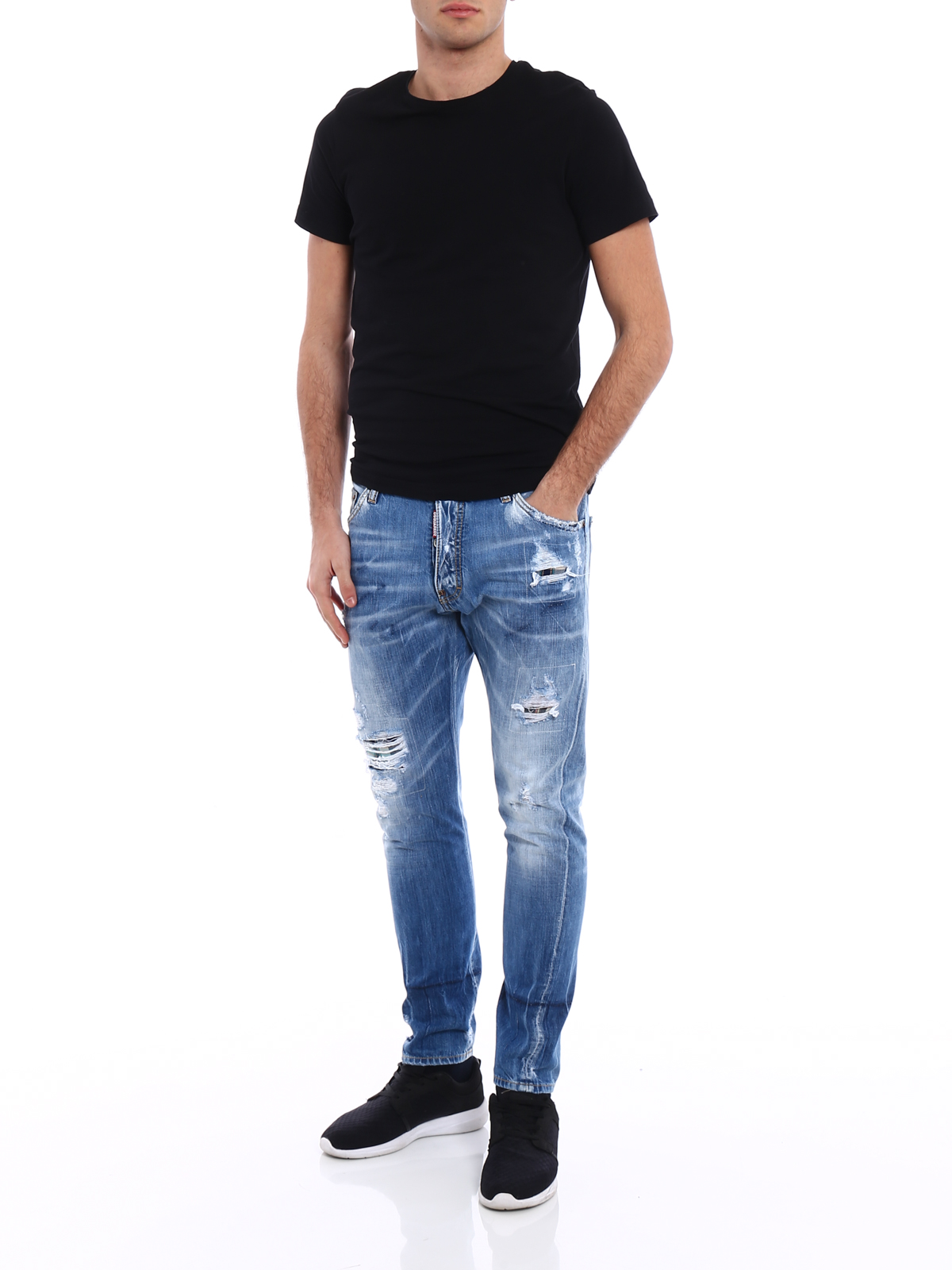 Straight leg jeans Dsquared2 - Classic Kenny Twist patch jeans