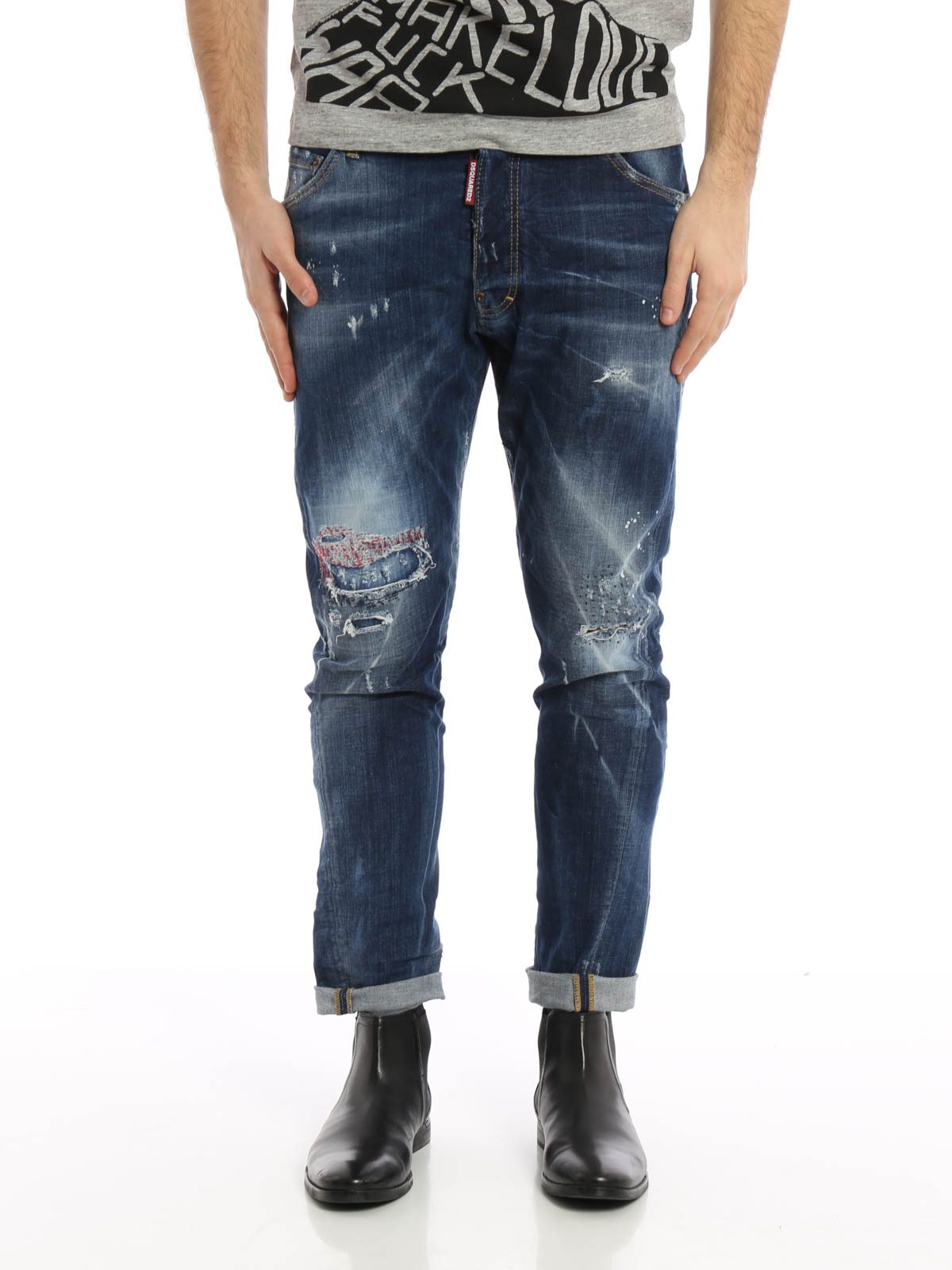 Straight leg jeans Dsquared2 - Classic Kenny Twist scraped jeans