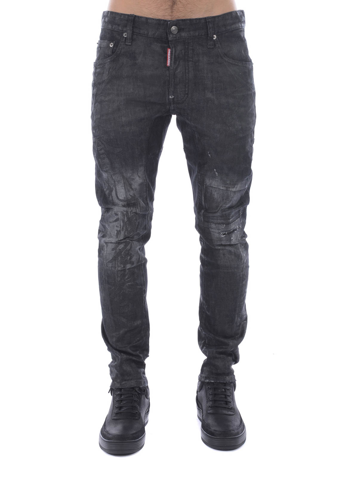 Straight leg jeans Dsquared2 - Tidy Biker waxed denim jeans