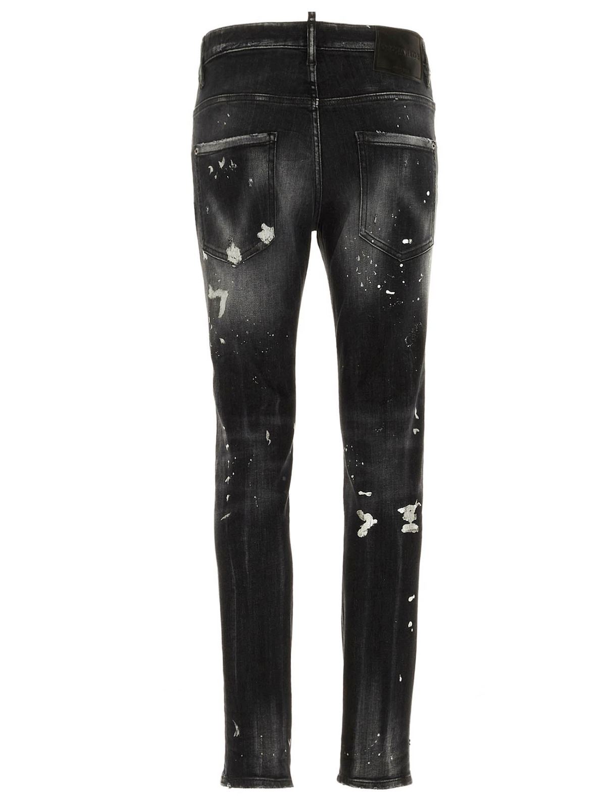 Straight leg jeans Dsquared2 - Trash wash Skater jeans in black