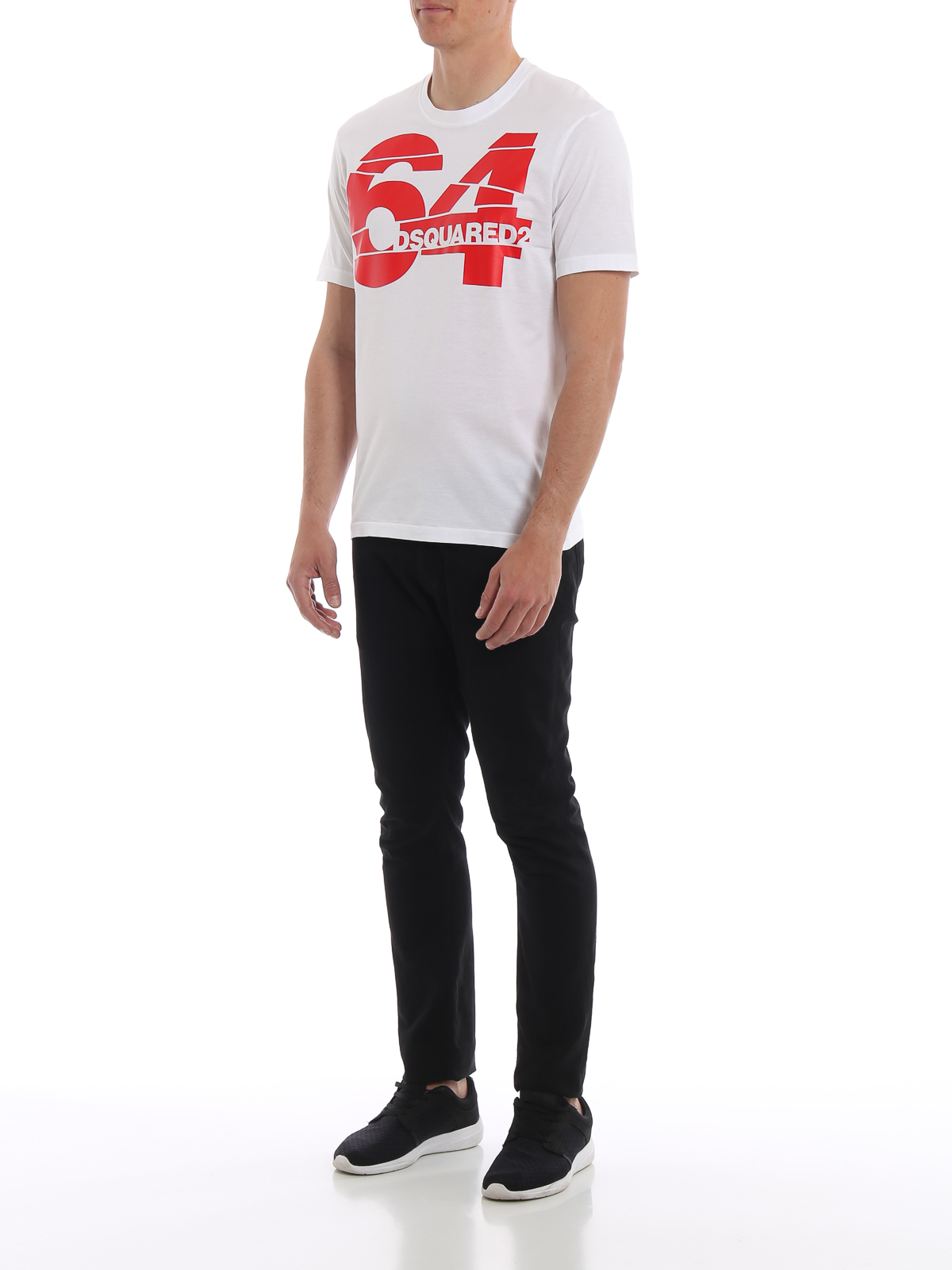 Dsquared2 64 print white jersey T-shirt - Men