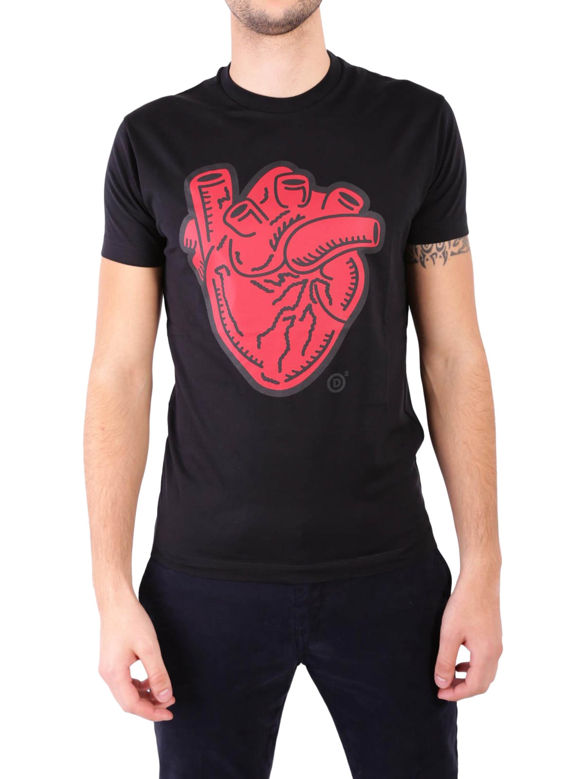 T-shirts - Heart black T-shirt - S74GD0336S22844900