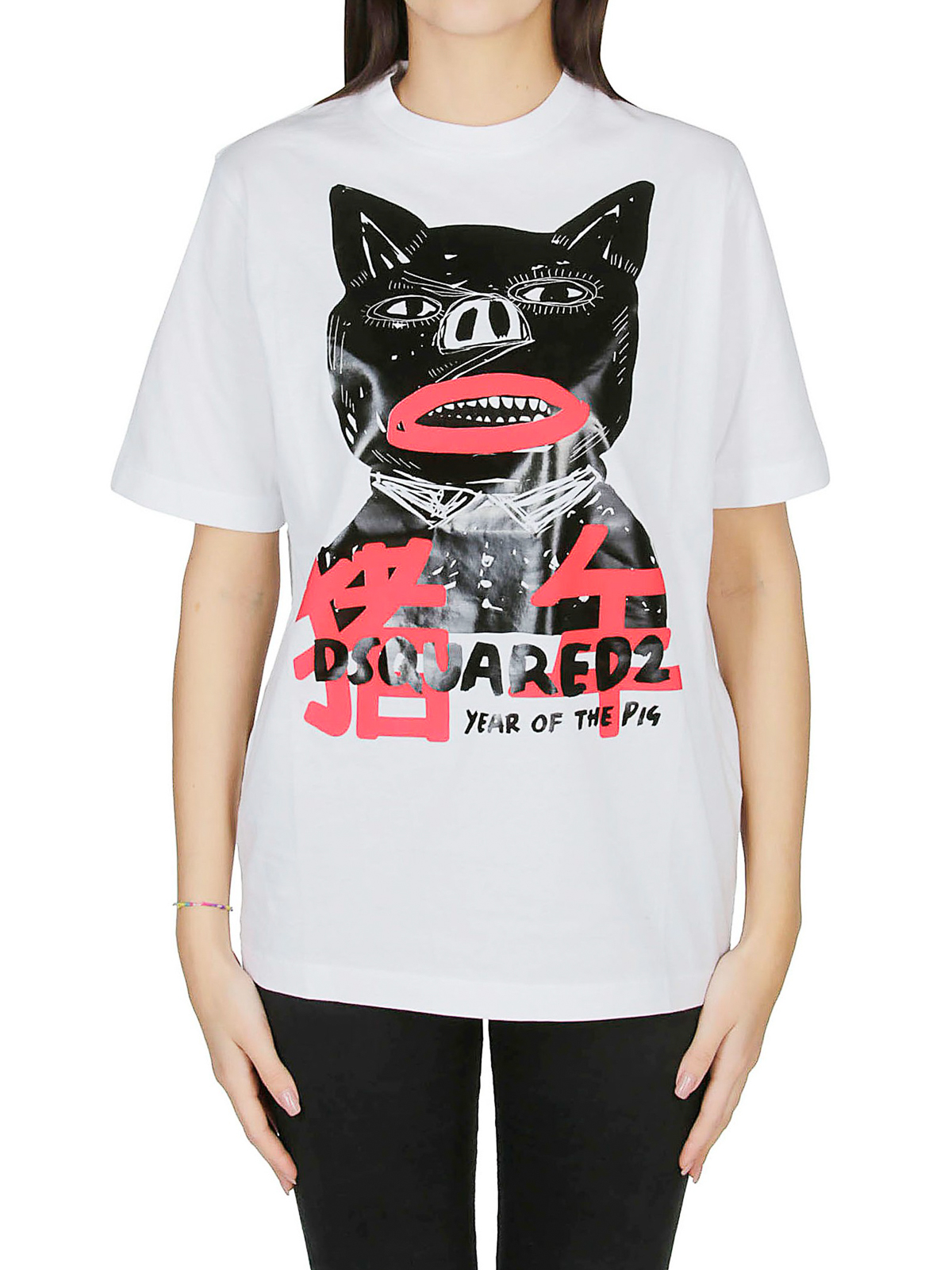 Tシャツ・カットソー Dsquared2 Graphic Print Cotton T-Shirt 19875750_44730234_322.jpg