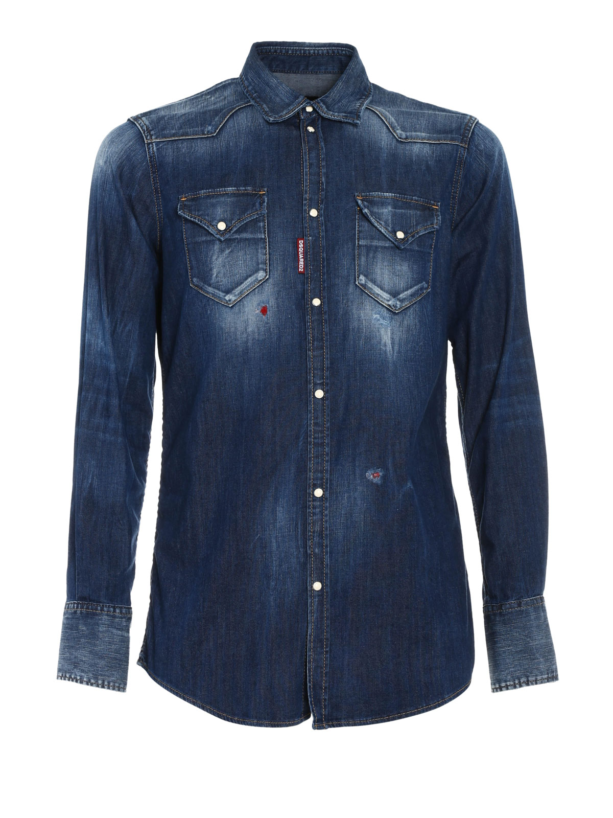 Dsquared2 Used-look denim shirt - Men|S74DL0878S30341470