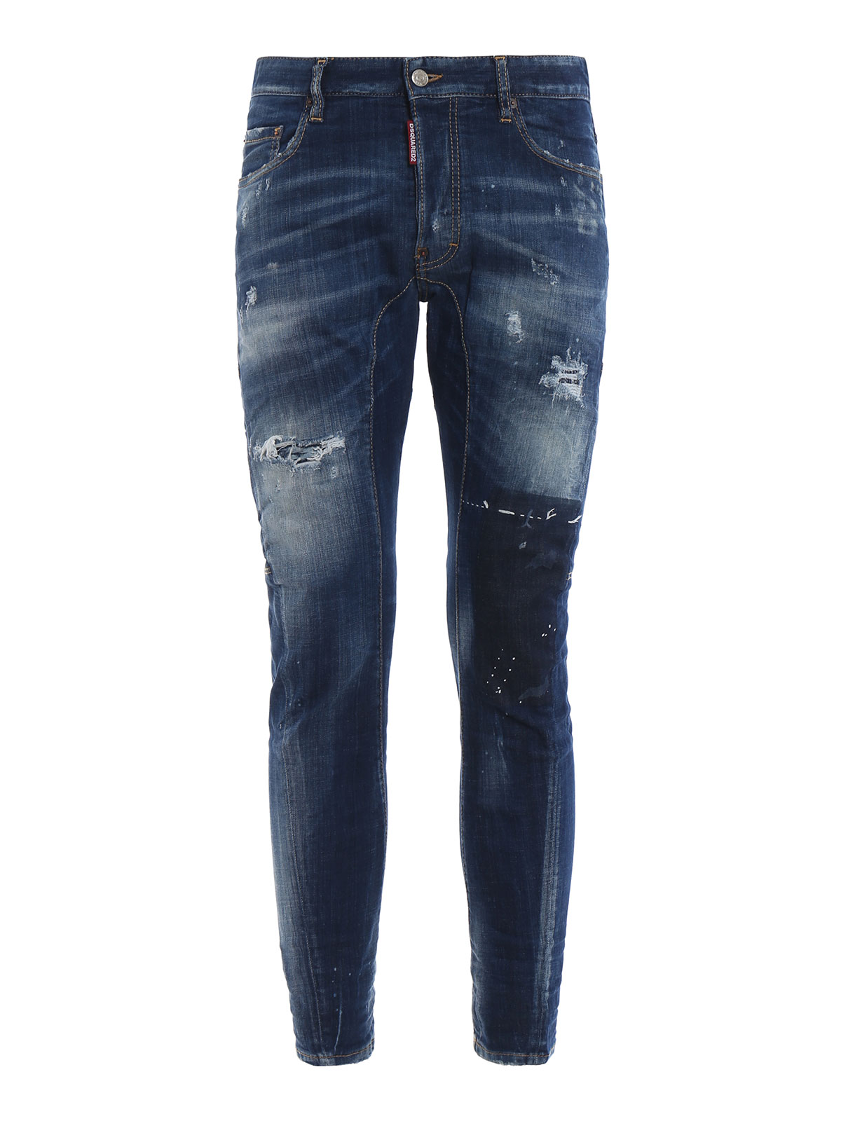 Dsquared2 Tidy Biker long crotch tight bottom jeans