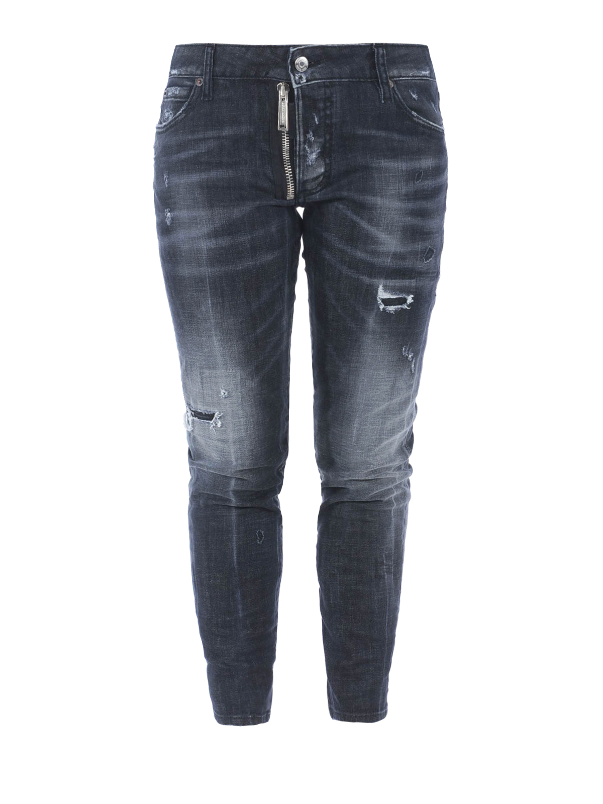 Straight leg jeans Dsquared2 - Runway Straight Cropped jeans ...