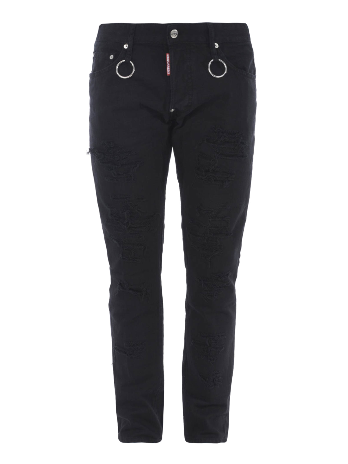 Straight leg jeans Dsquared2 - Skater black with metal rings - S74LB0493STN833900