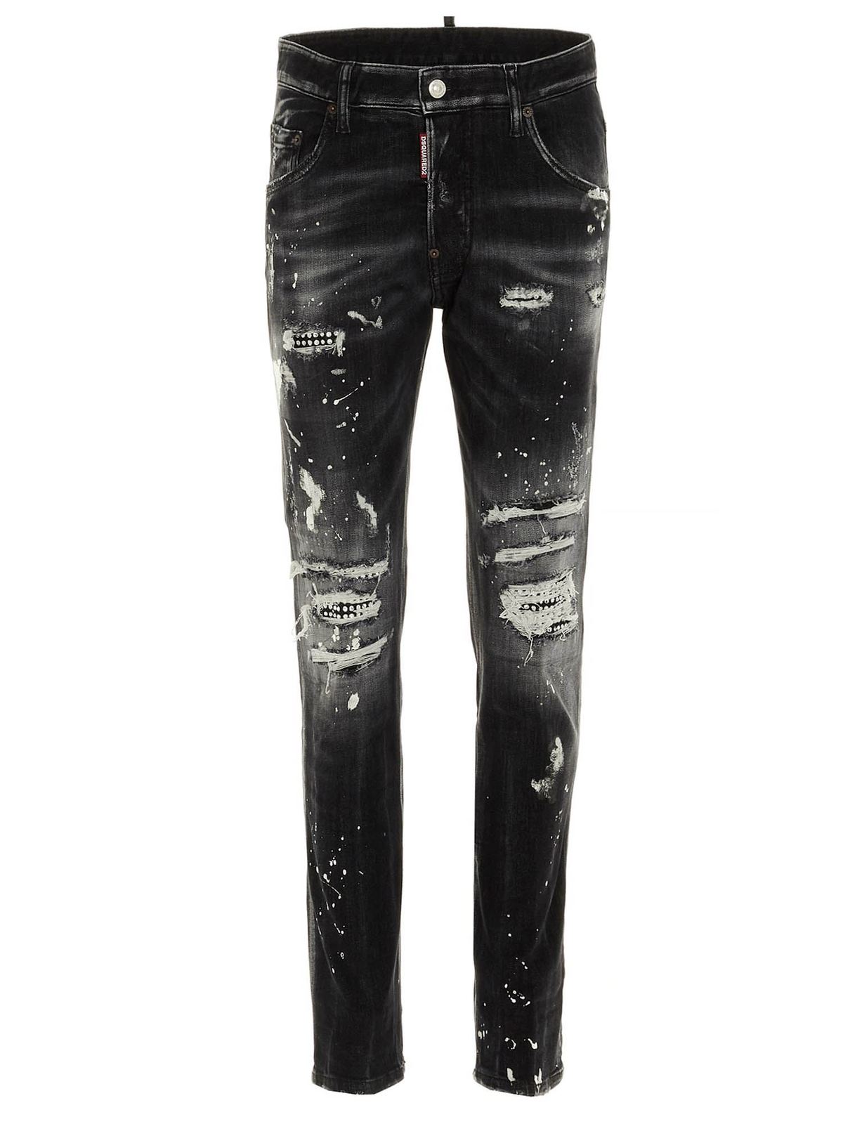 Straight leg jeans Dsquared2 - Trash wash Skater jeans in black